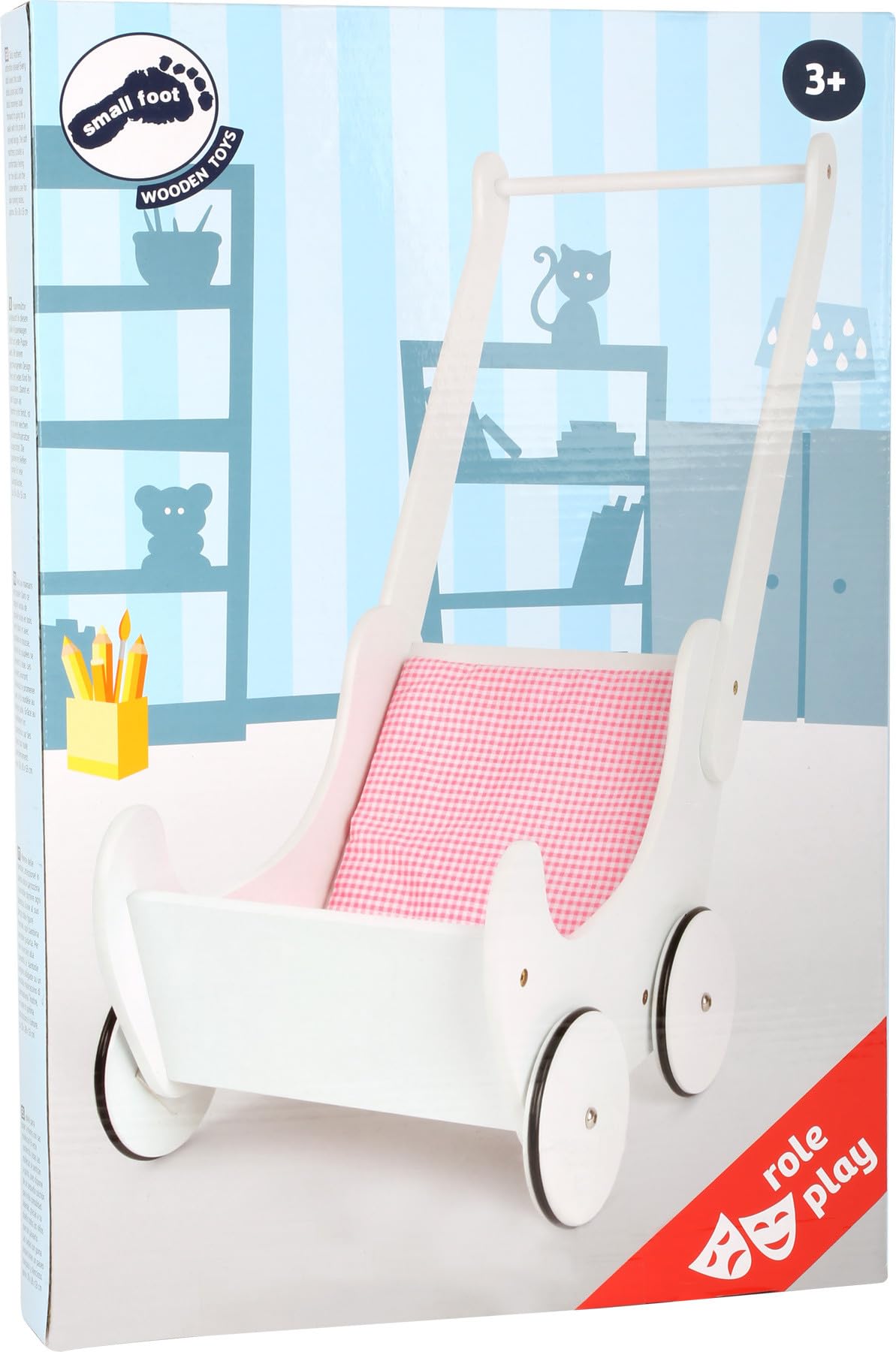 smallfoot 2864 Carrozzina bambole passeggino bianco
