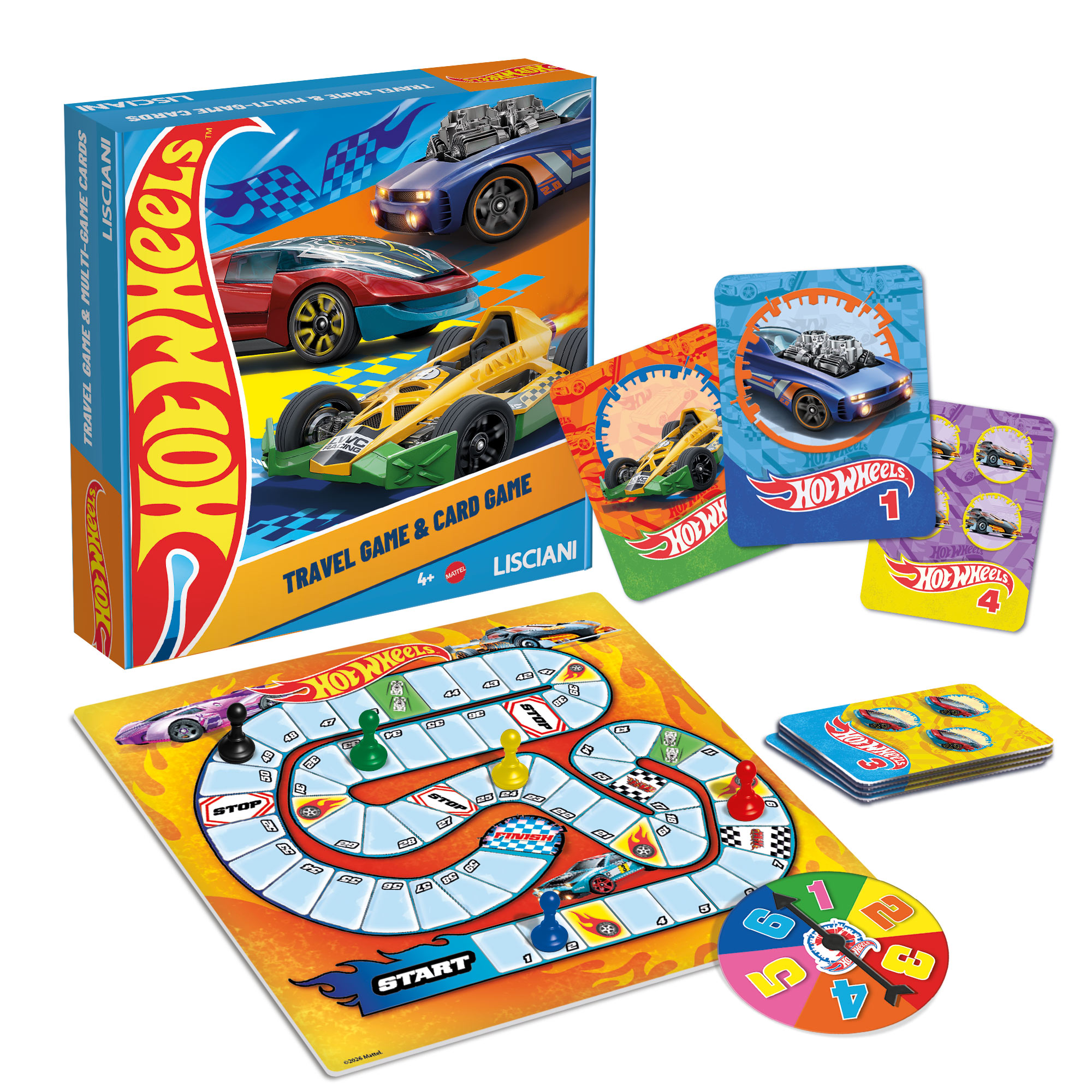 Lisciani Hot Wheels 2 in 1 Travel Game zaino gioco carte viaggio