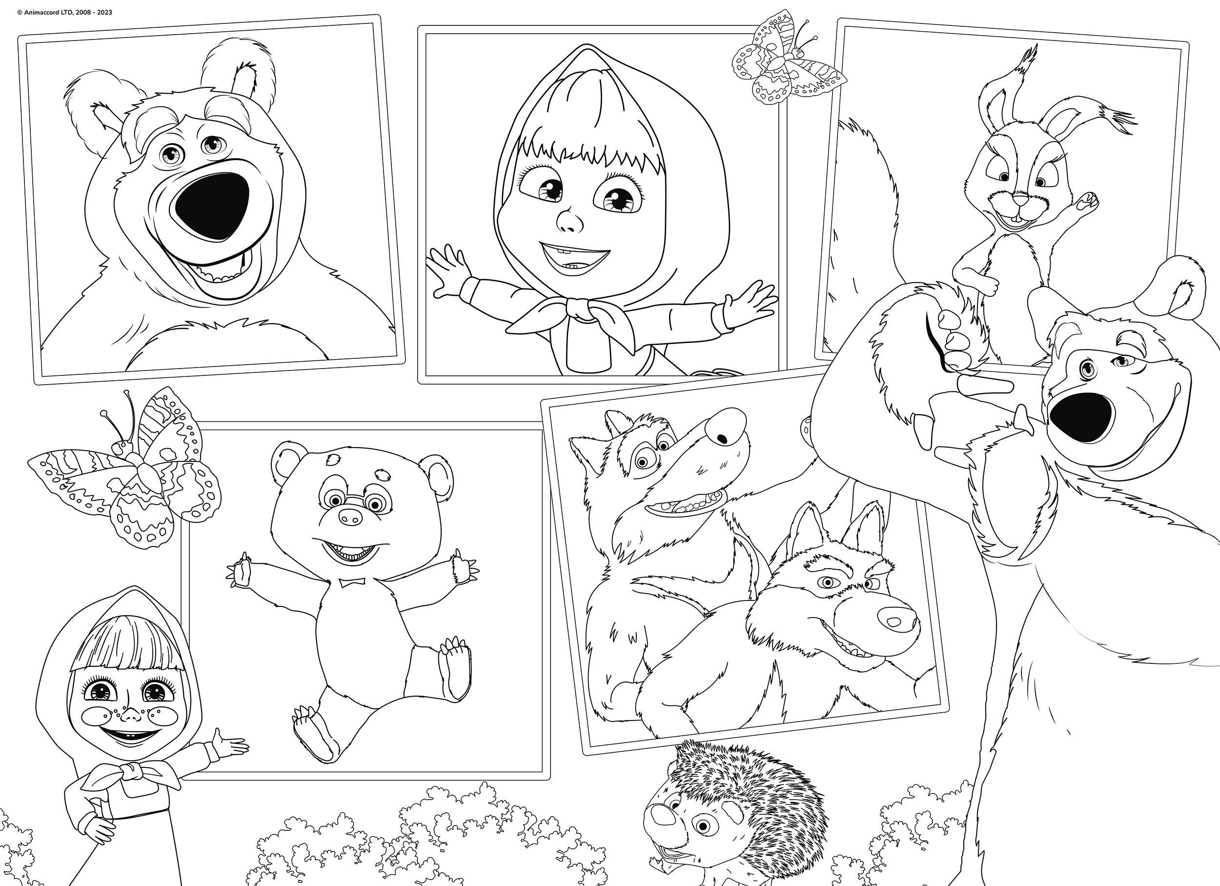 Lisciani Masha MaxiFloor 35 puzzle Masha e Orso da colorare
