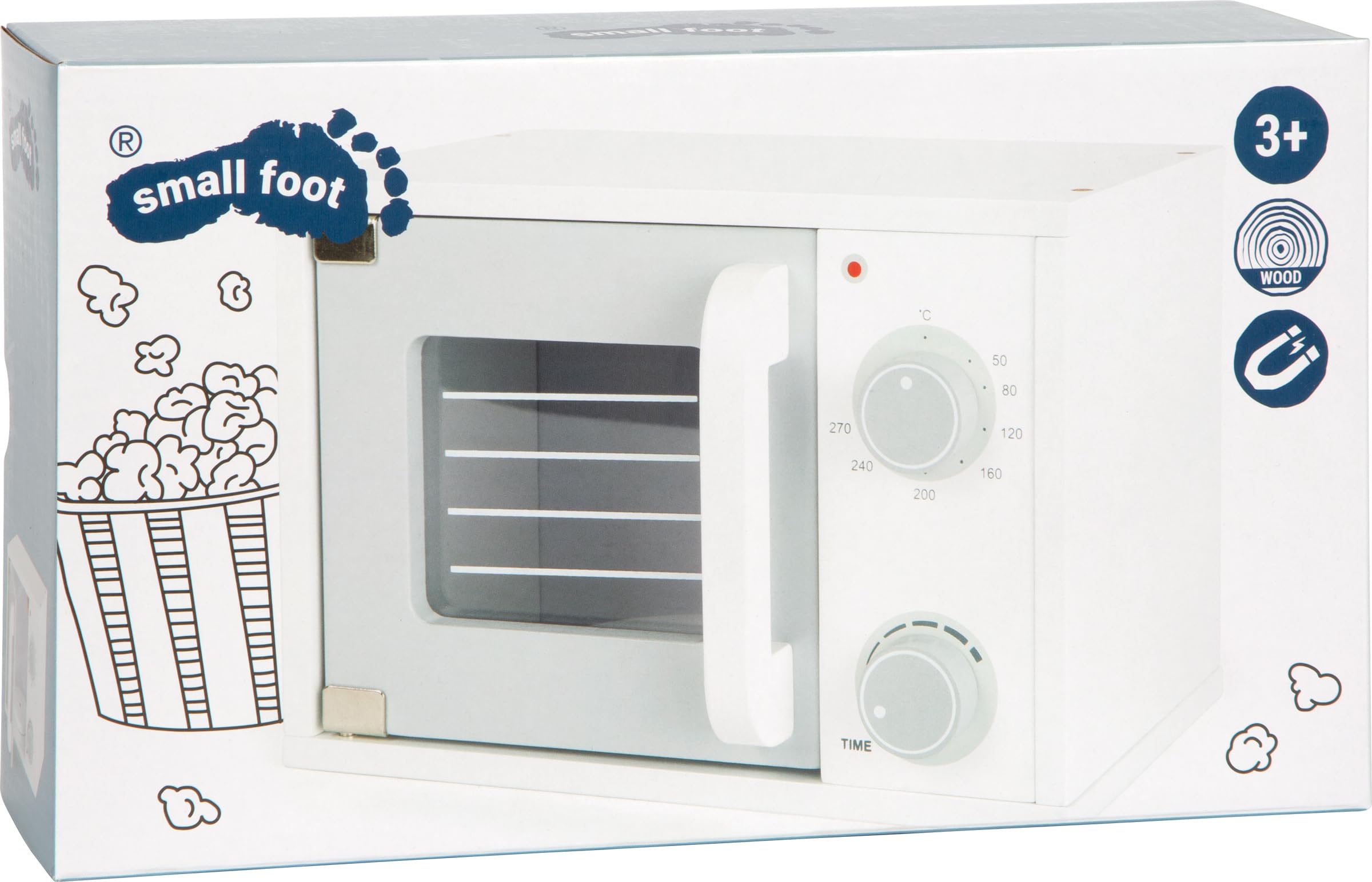 smallfoot 11184 microonde giocattolo legno forno 3 anni