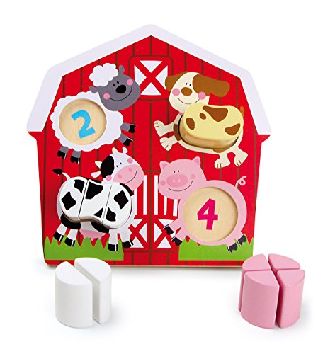 smallfoot animali fattoria puzzle legno bambini