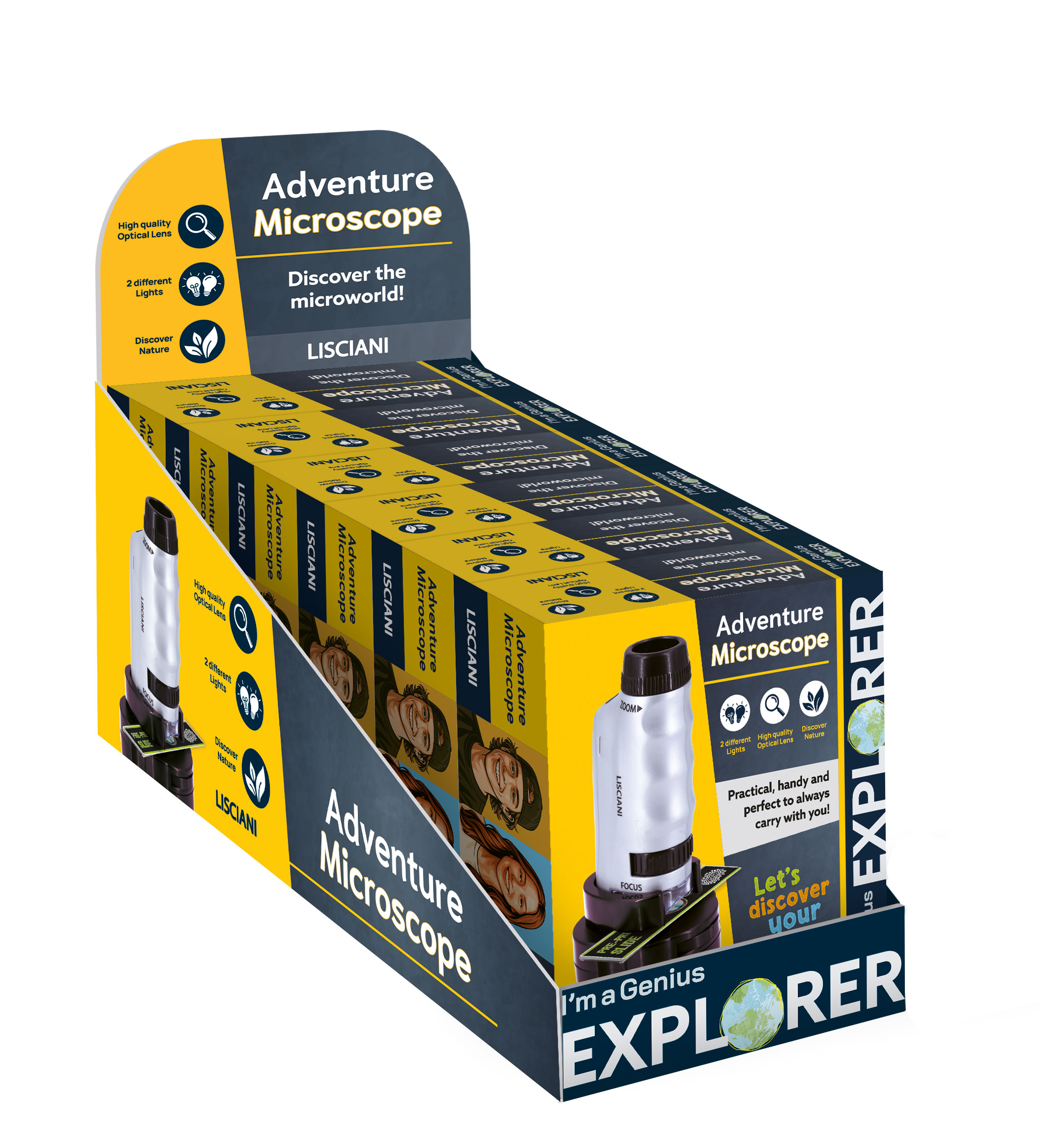 Lisciani I'm a Genius Explorer Adventure microscopio bimbi