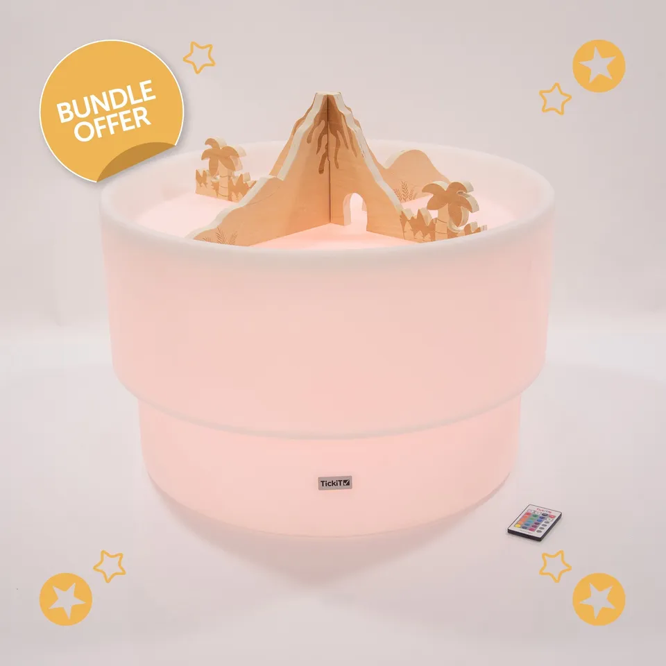 Tickit Discovery Glow Table tavolo luminoso con divisori dinosauri