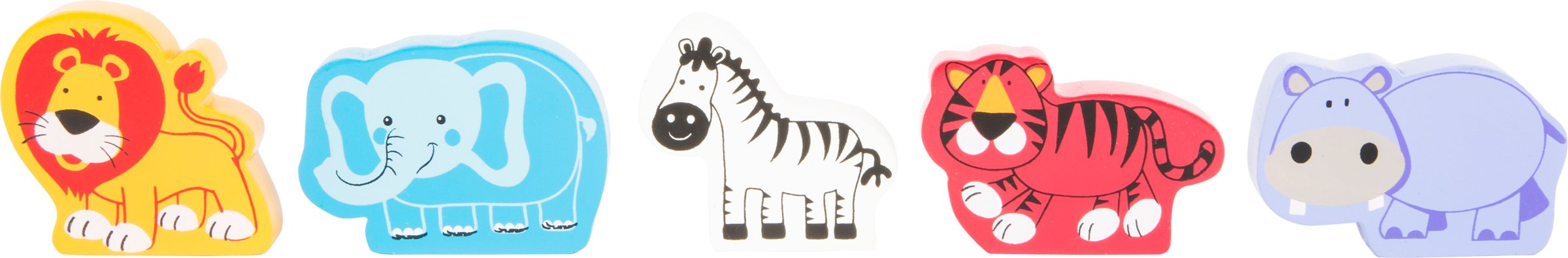 smallfoot 10504 trenino in legno zoo con animali