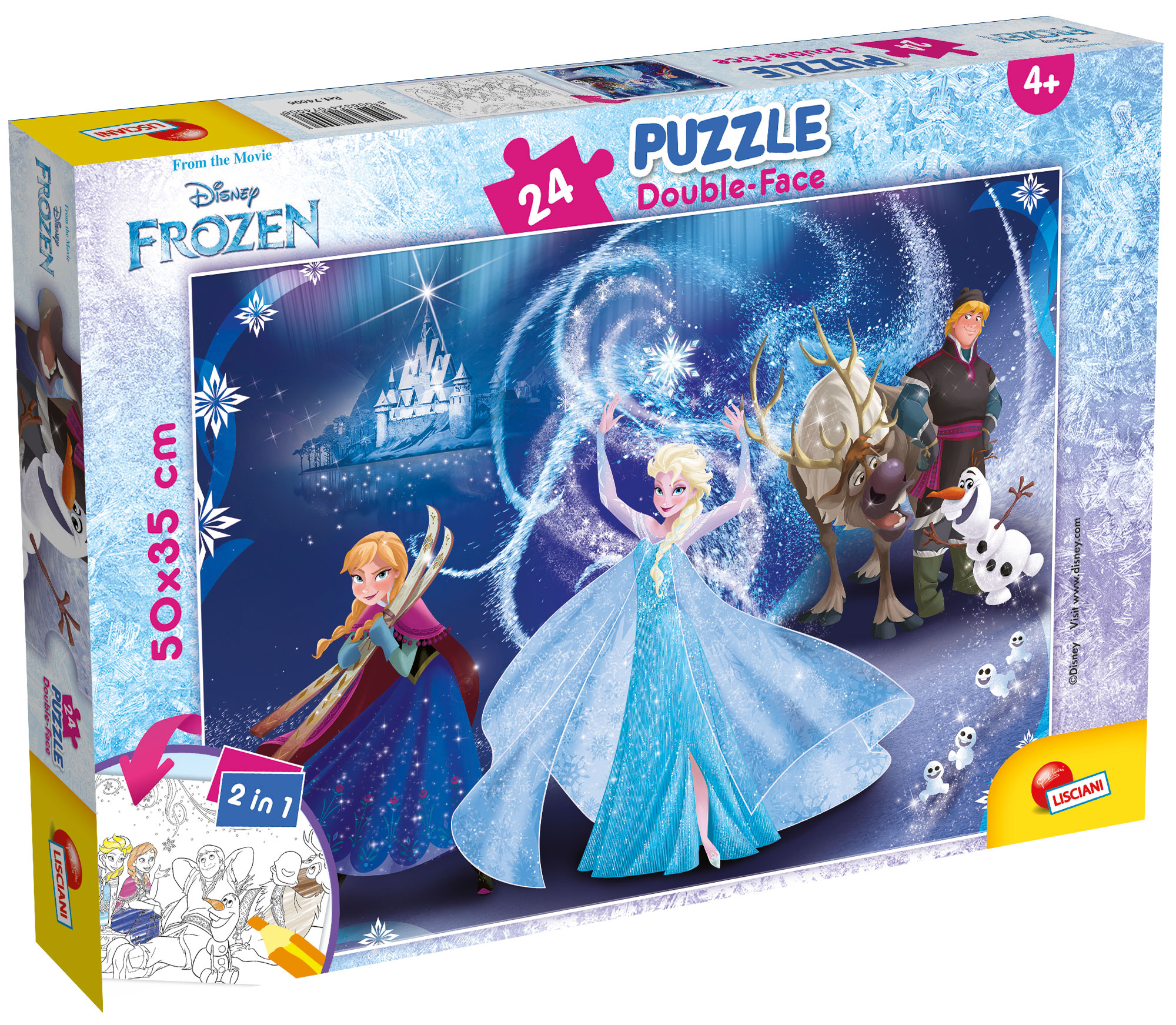 Disney Puzzle DF Plus 24 Frozen puzzle bambini double-face
