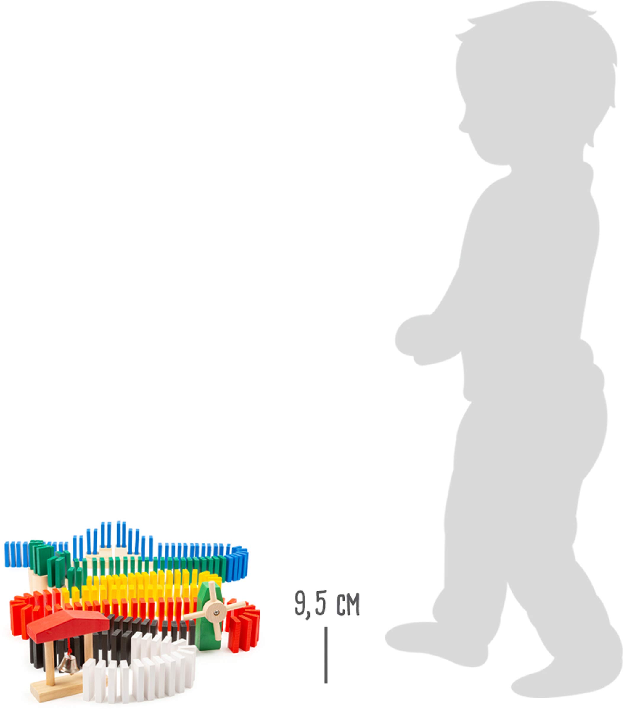 smallfoot 11402 Domino Rally domino legno 490 pezzi