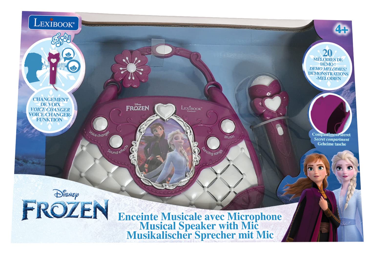 Lexibook Frozen K102FZ borsa karaoke con microfono