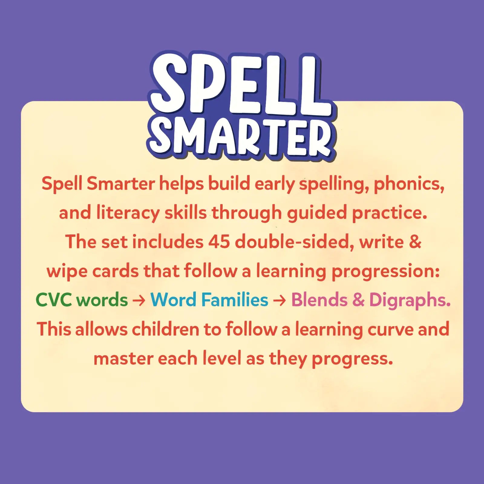 Skillmatics Spell Smarter flashcard spelling inglese 4-7 anni