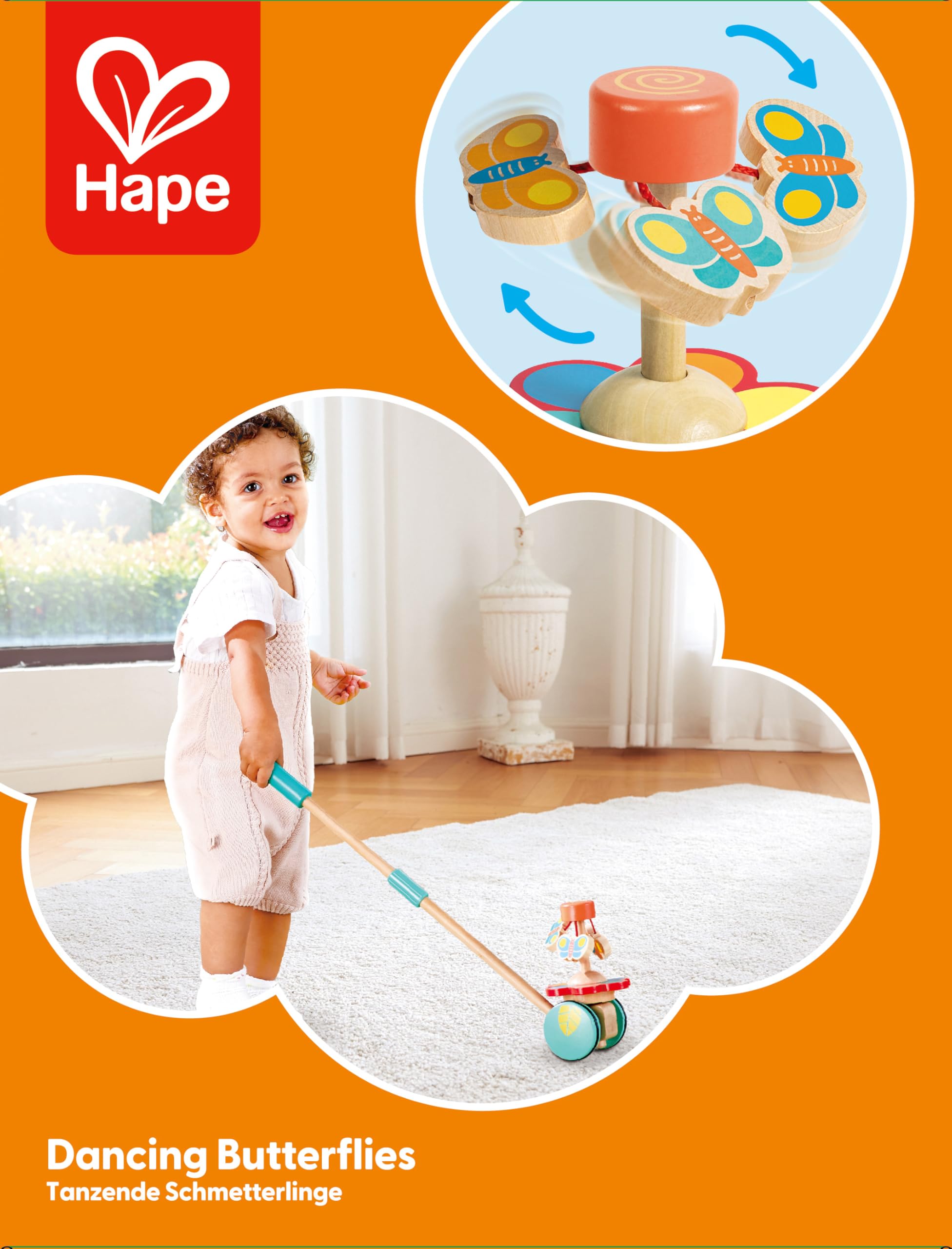 Hape E0341 Farfalle Ballerine gioco spingi in legno