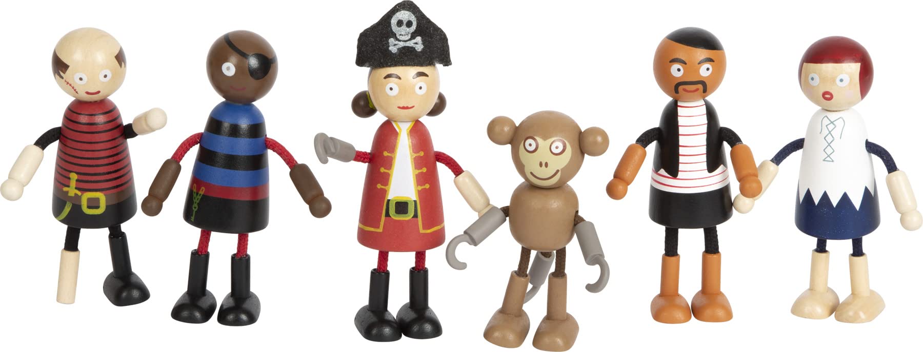 smallfoot bambole pieghevoli pirata set 6 pezzi classico