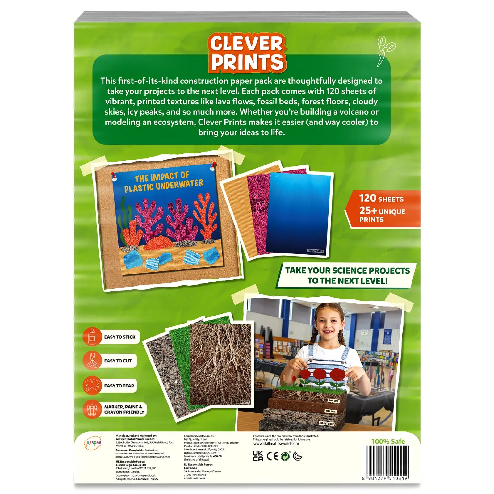 Skillmatics Clever Prints Science carta colorata 120 fogli