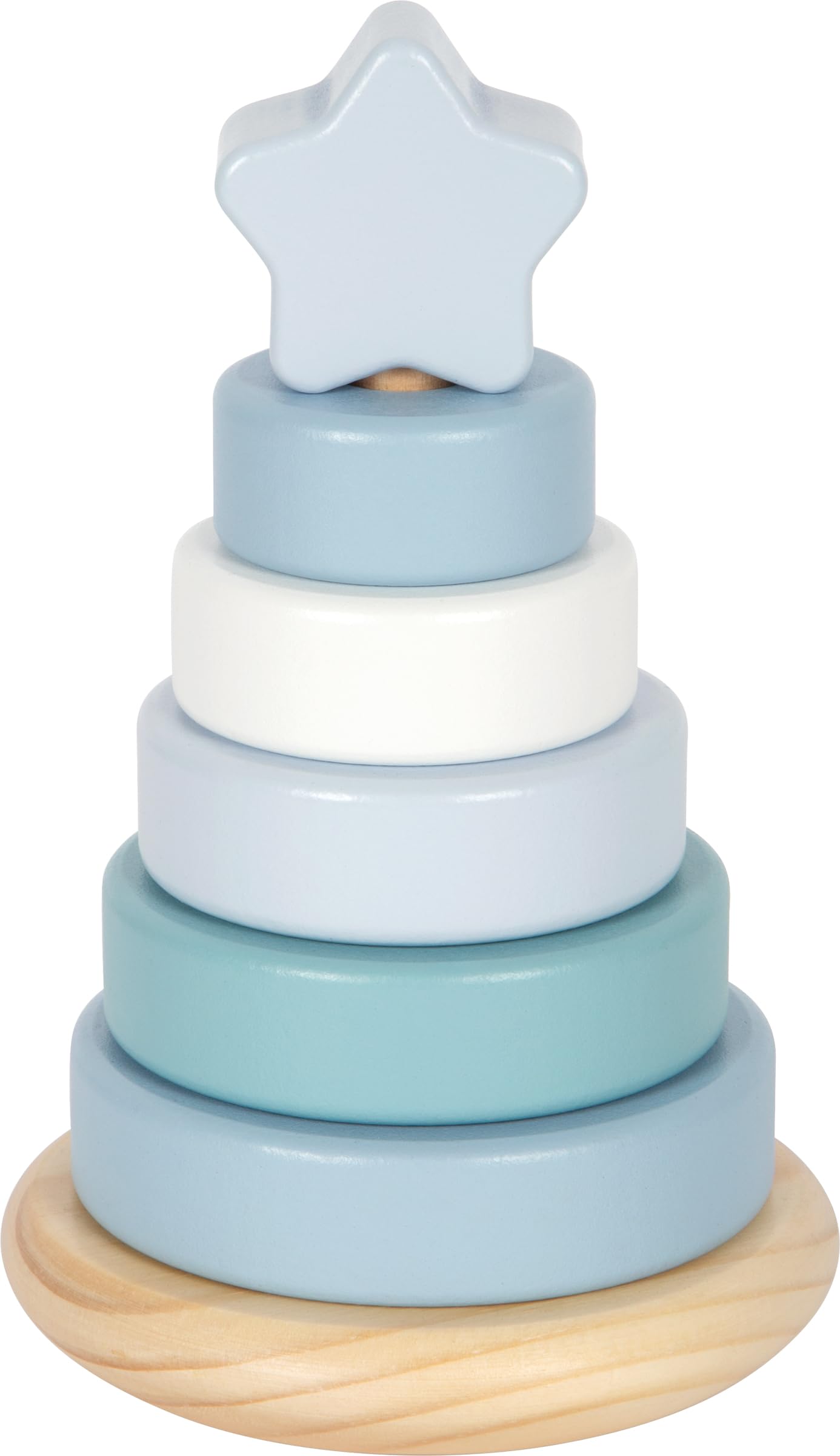 smallfoot Torre a Incastro gioco legno blu 7 pezzi 12 mesi