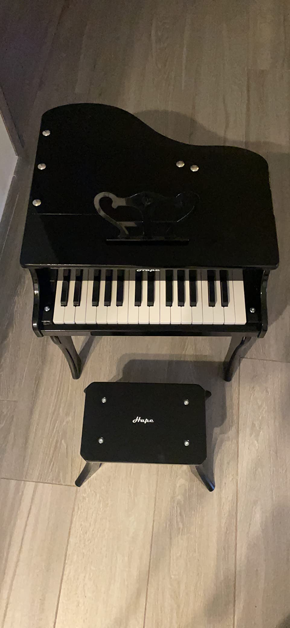 Hape E0320 Pianoforte a Coda giocattolo nero
