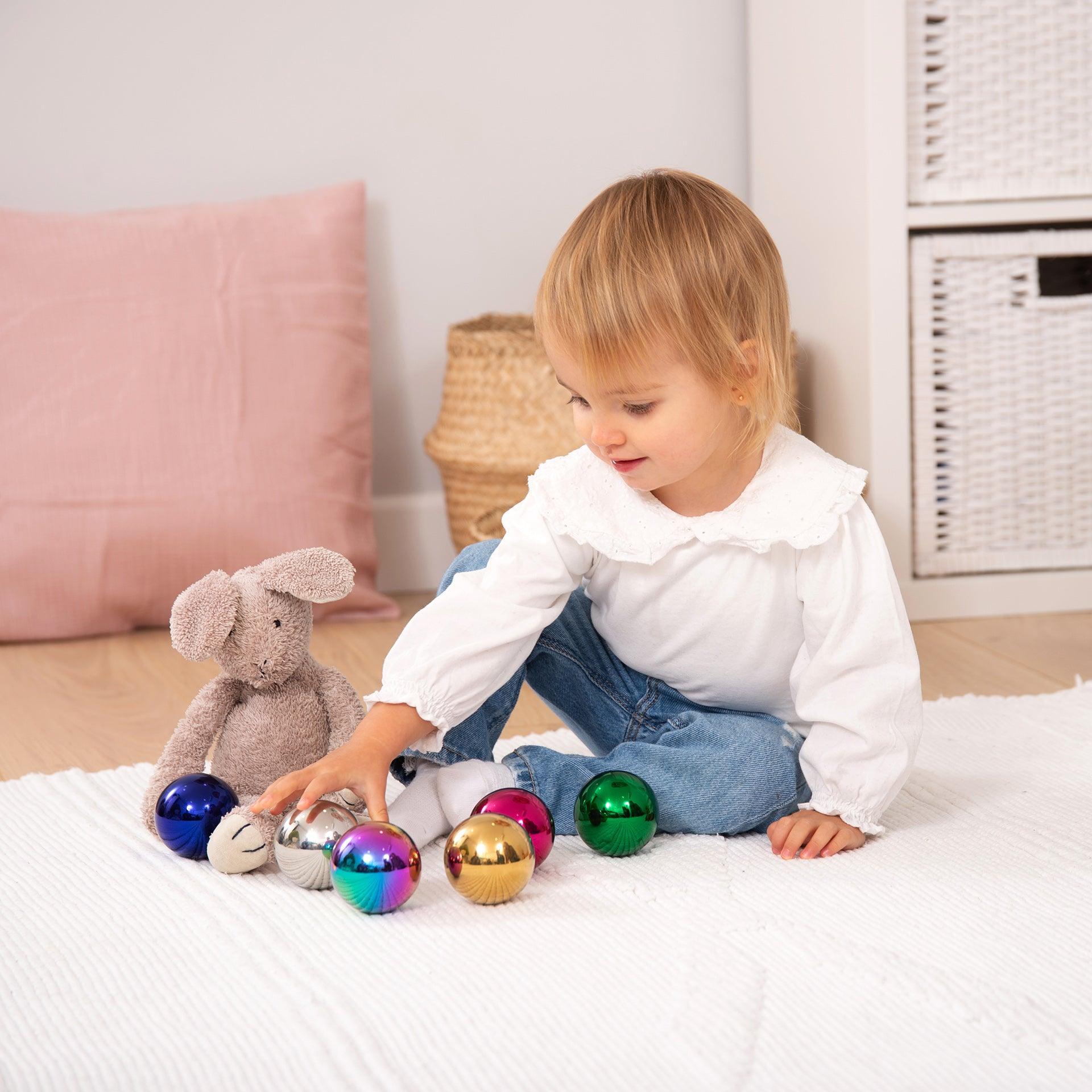 Tickit Sensory Steel Mystery Balls palline acciaio 6 pezzi sonore