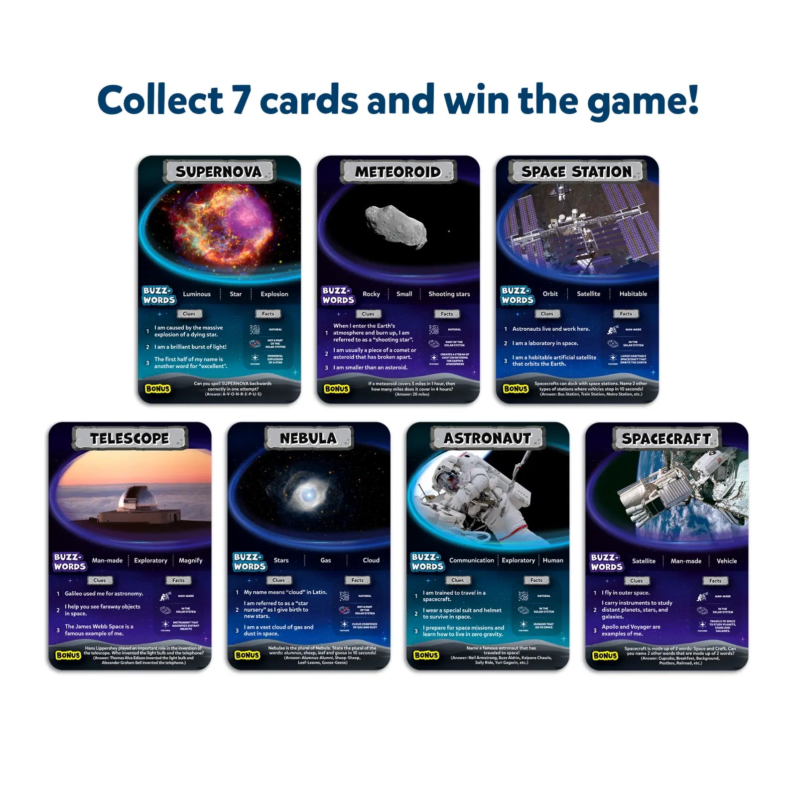 Skillmatics Guess in 10 All About Space gioco di carte quiz spazio