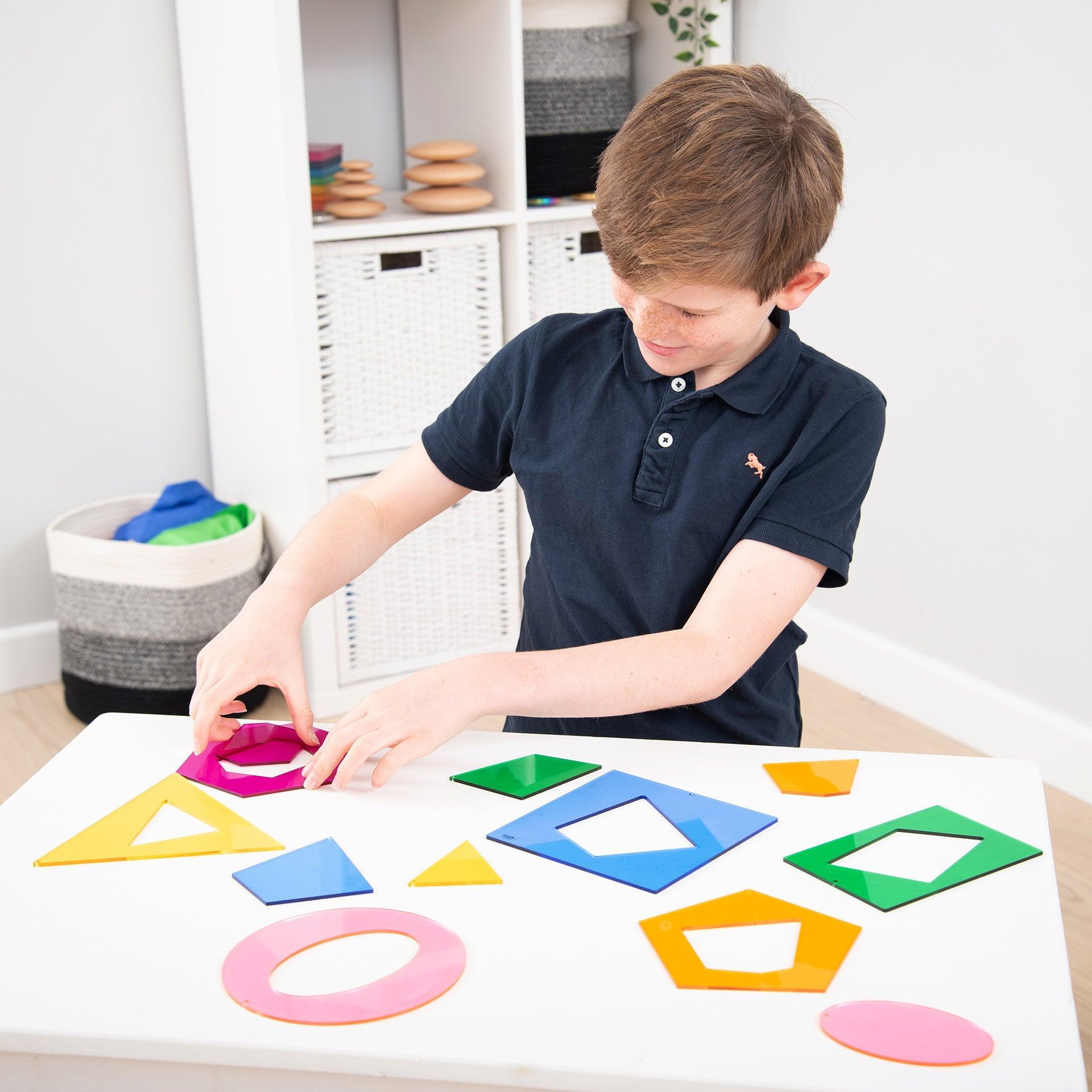 Tickit Jumbo Shapes forme geometriche traslucide 12 pz
