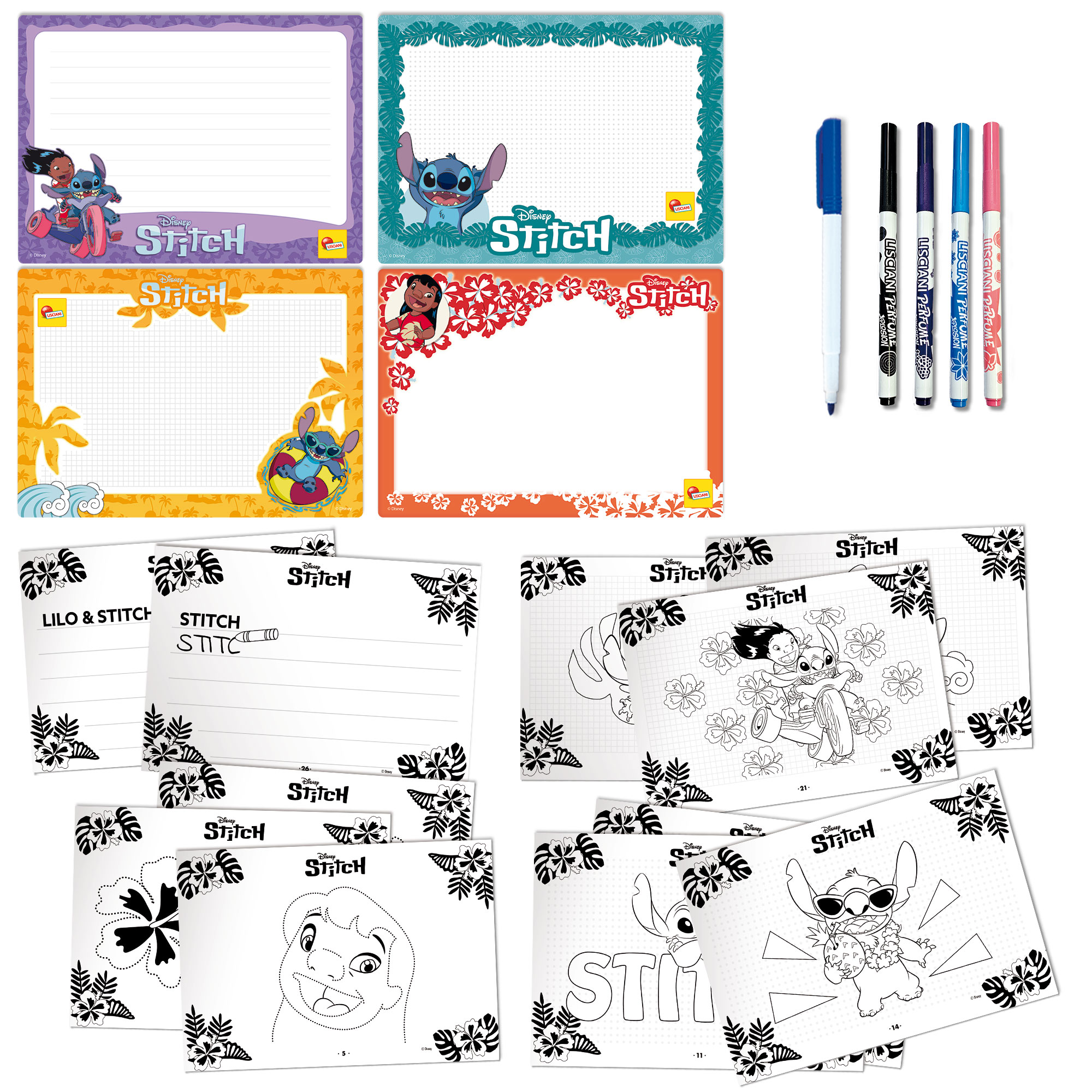 Lisciani Stitch Drawing School kit disegno pennarelli profumati