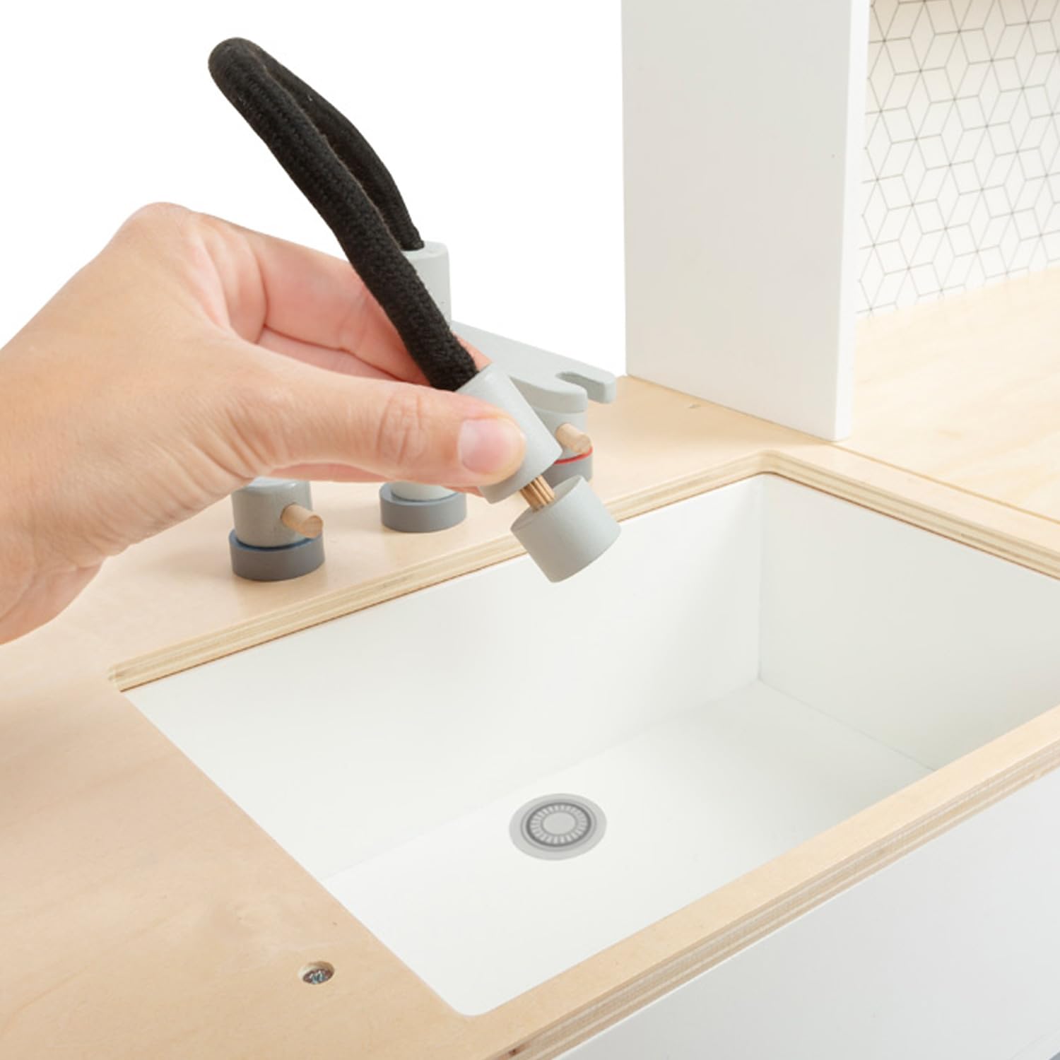 small foot Cucina Bambini Modulare XL Bianco Nero Legno