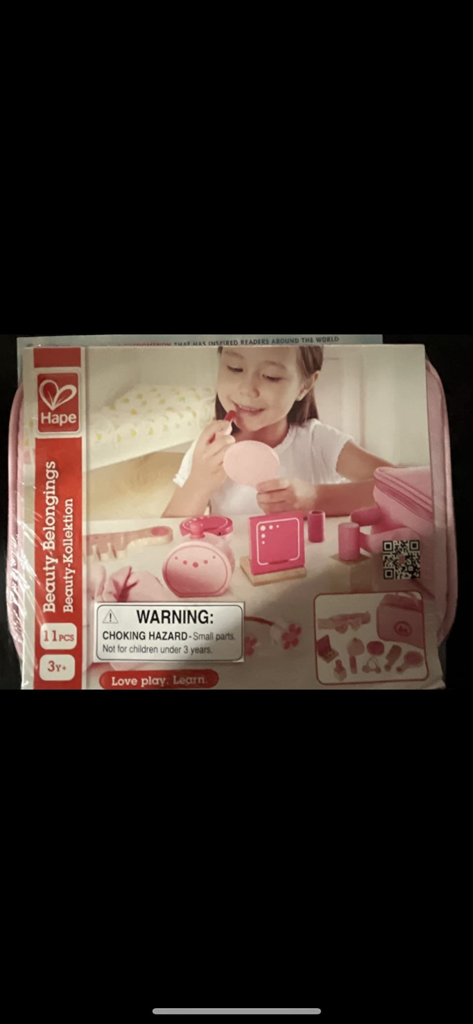 Hape Set di Bellezza trucchi giocattolo legno 11 pezzi rosa
