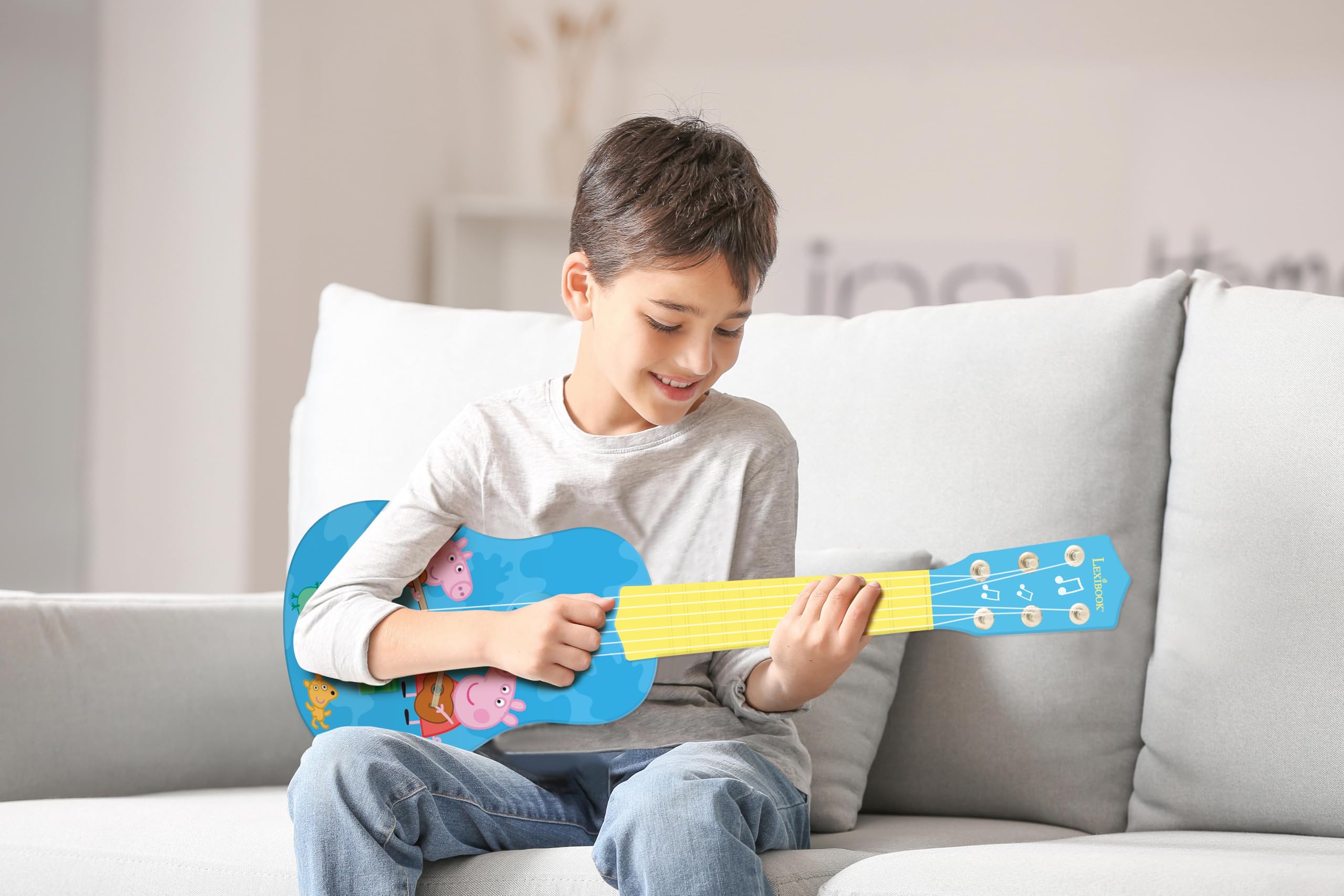 Lexibook Peppa Pig K200PPLXB chitarra bambini blu giallo 53 cm