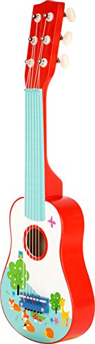 smallfoot 10725 Chitarra Volpacchiotto Legno 6 Corde 3 Anni