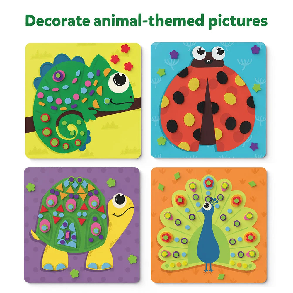 Skillmatics Fun with Foam Amazing Animals sticker art 800 pezzi animali