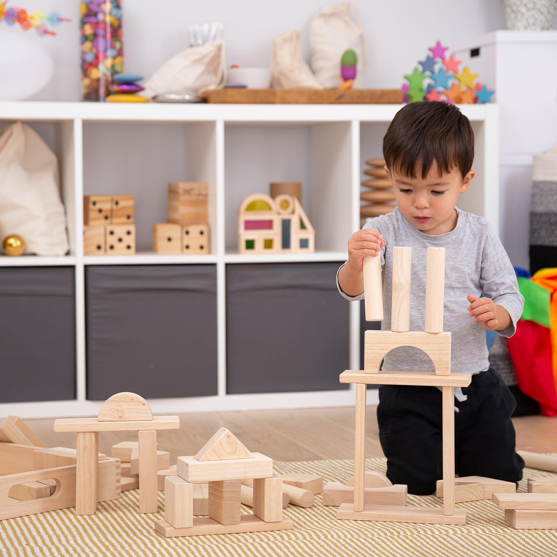 Tickit Wooden Jumbo Block Set costruzioni 54 pezzi da 12 mesi