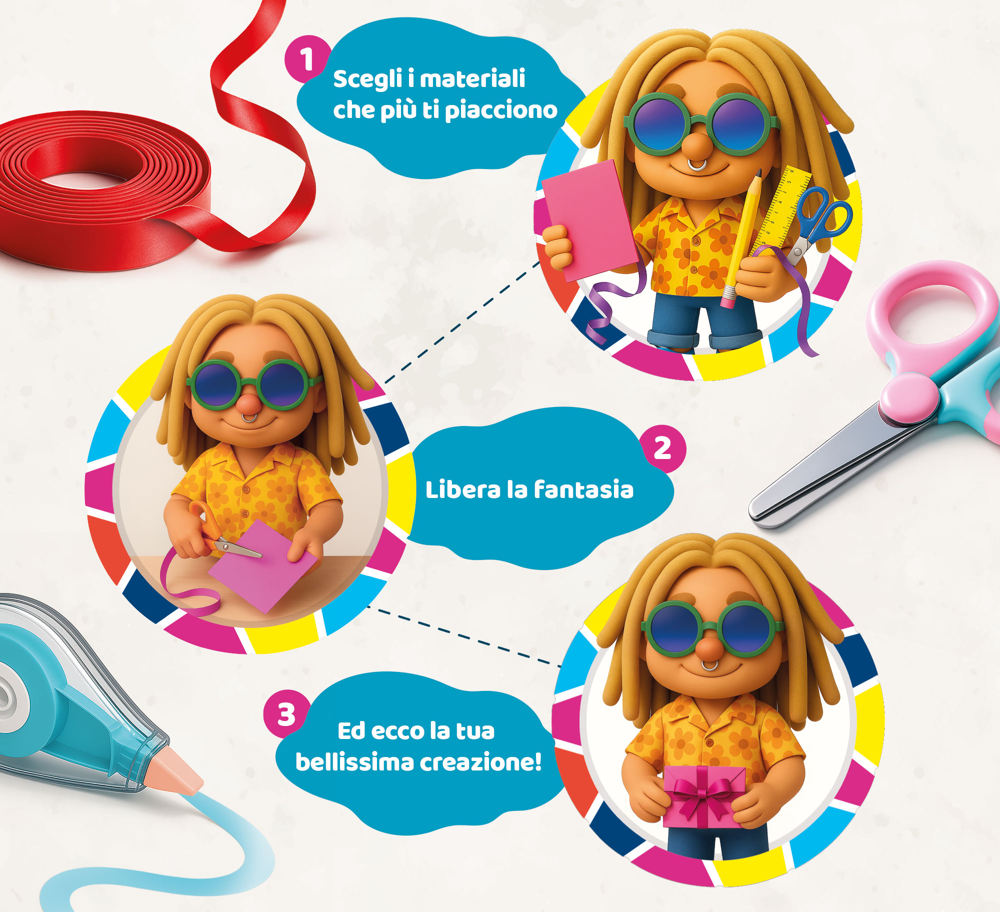 Lisciani I'm a Genius Strips and Create kit creativo quilling