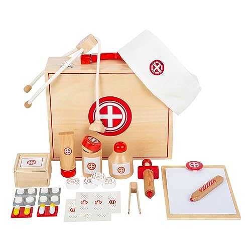 smallfoot 11695 Valigetta Dottore Legno Naturale