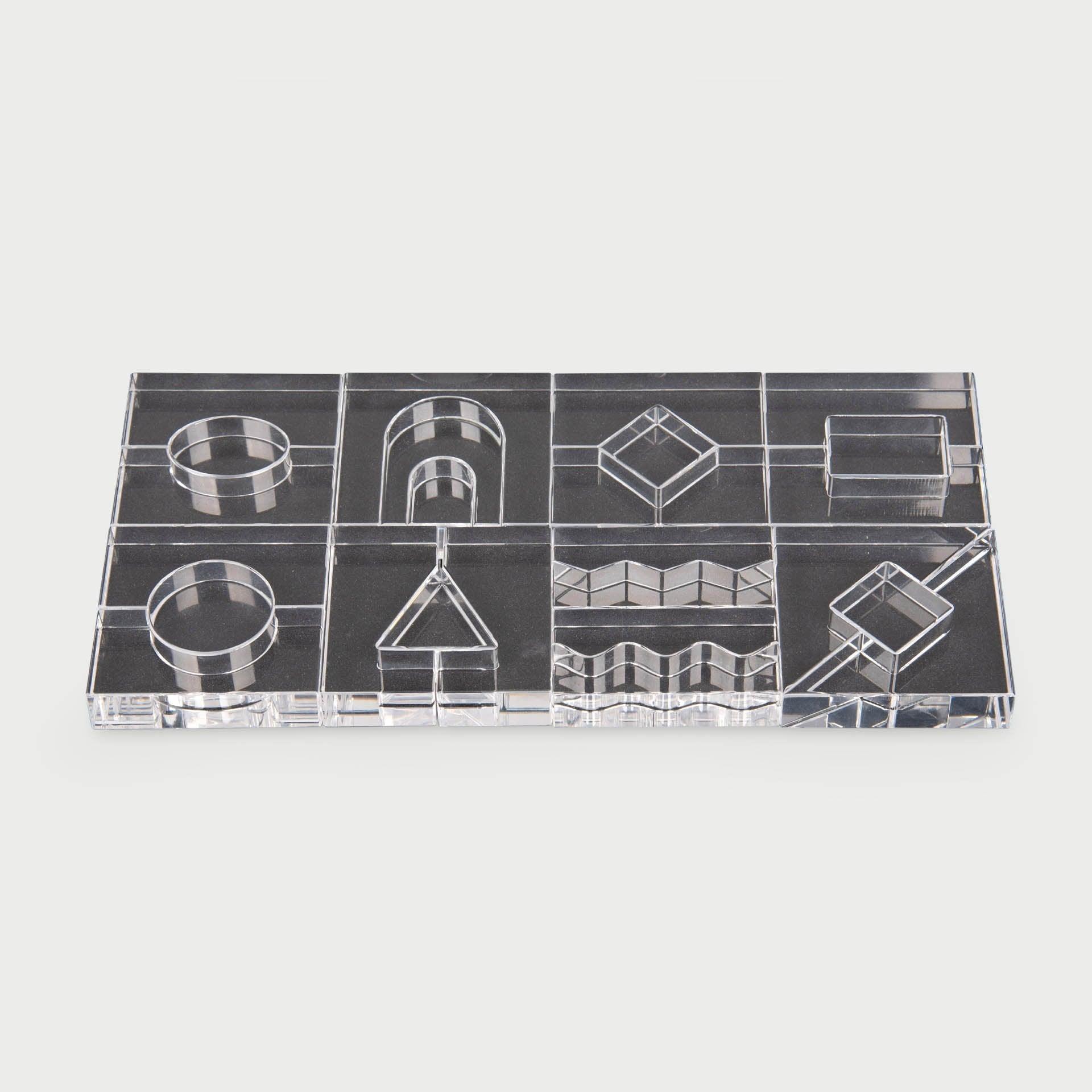 Tickit Clear Crystal Blocchi Trasparenti 25 Pezzi Acrilico