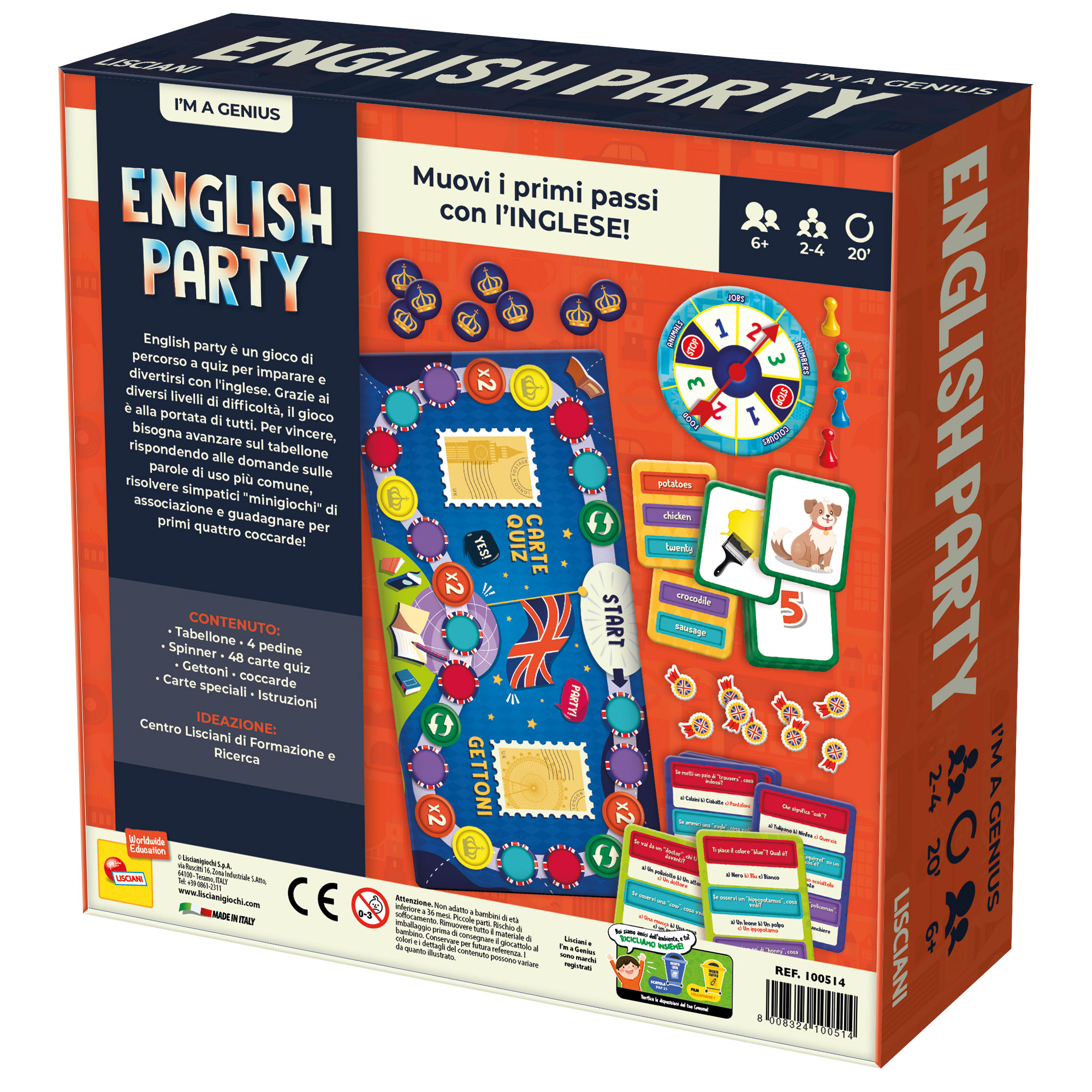 Lisciani I'm a Genius English Party gioco inglese scuola primaria