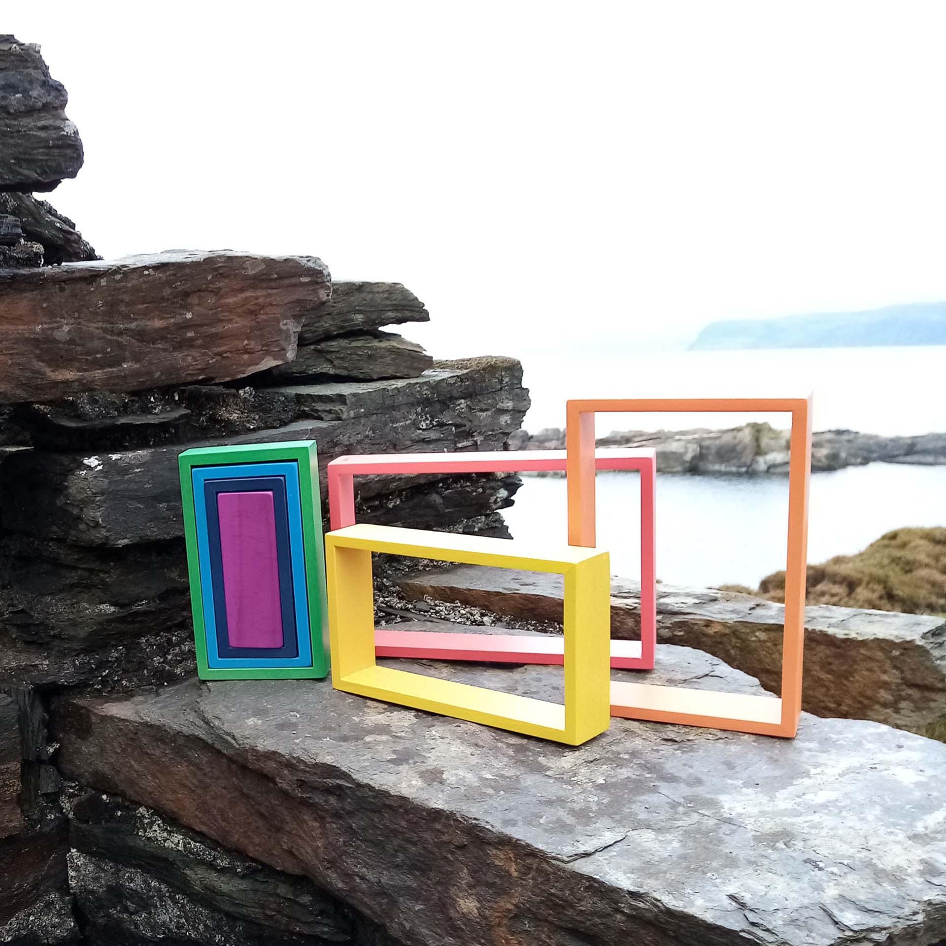 Tickit Rainbow Architect Rectangles costruzioni legno 7 pezzi impilabili