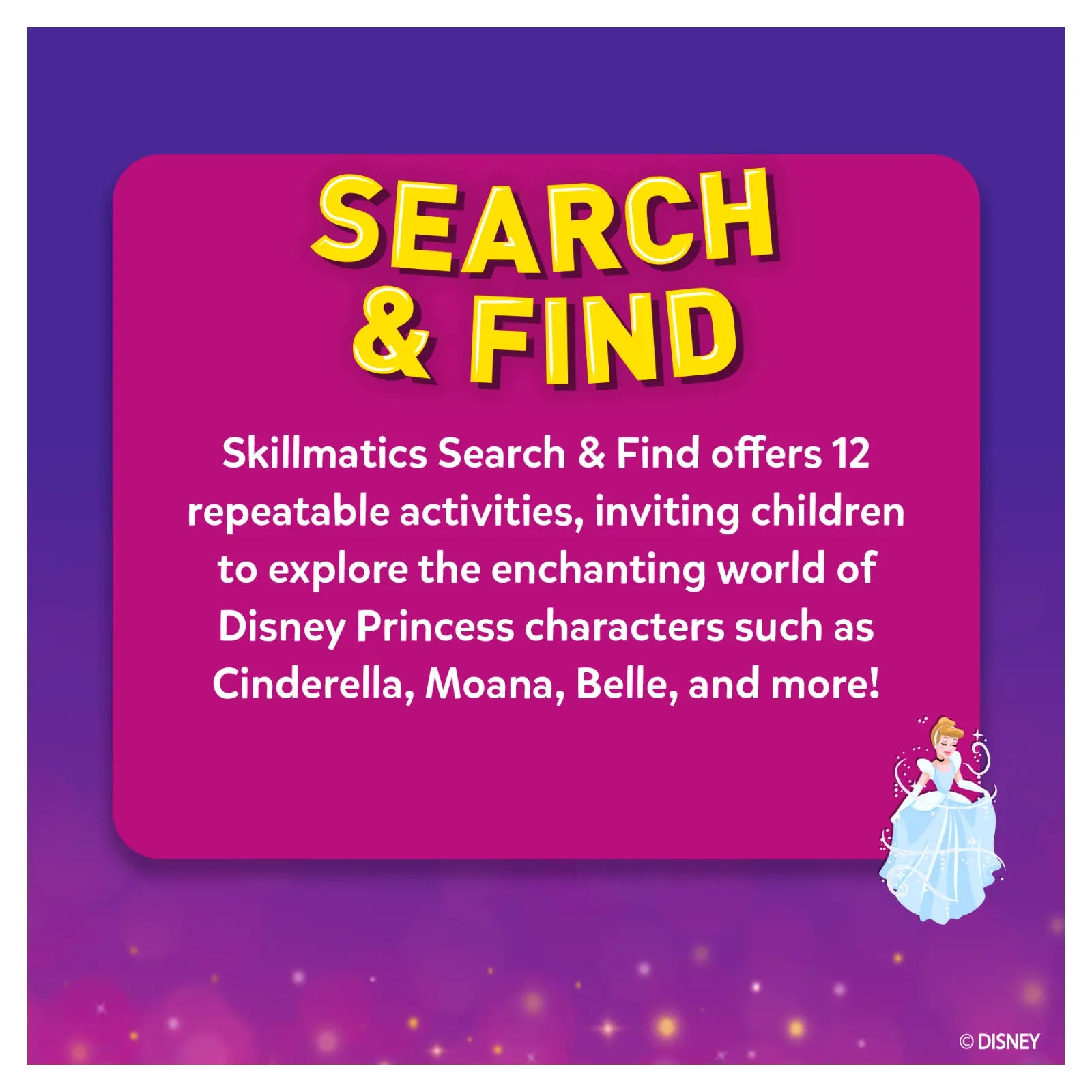 Skillmatics Search & Find Disney Princess tappetini attività