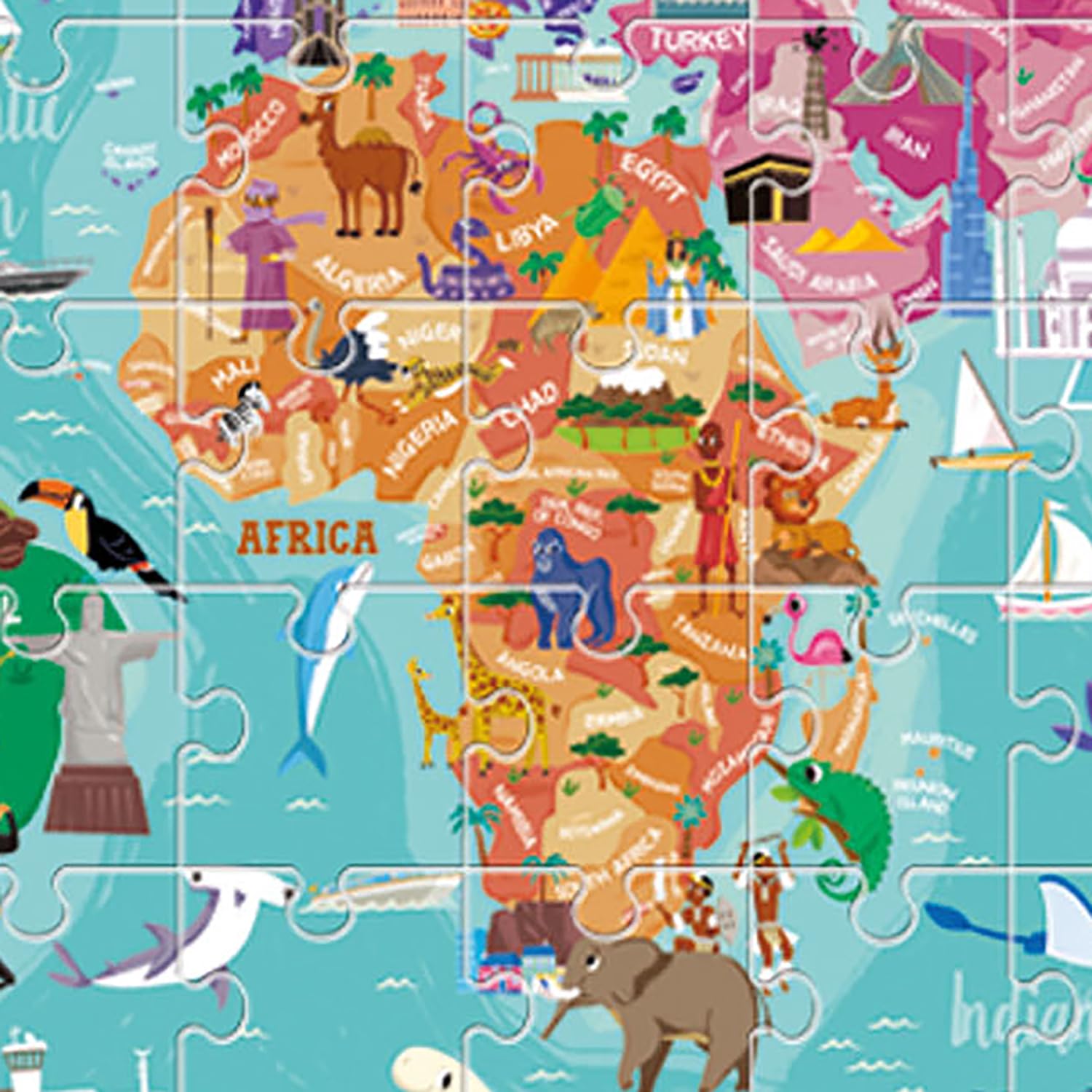 Headu World Tour MU26258 puzzle mondo 108 pezzi