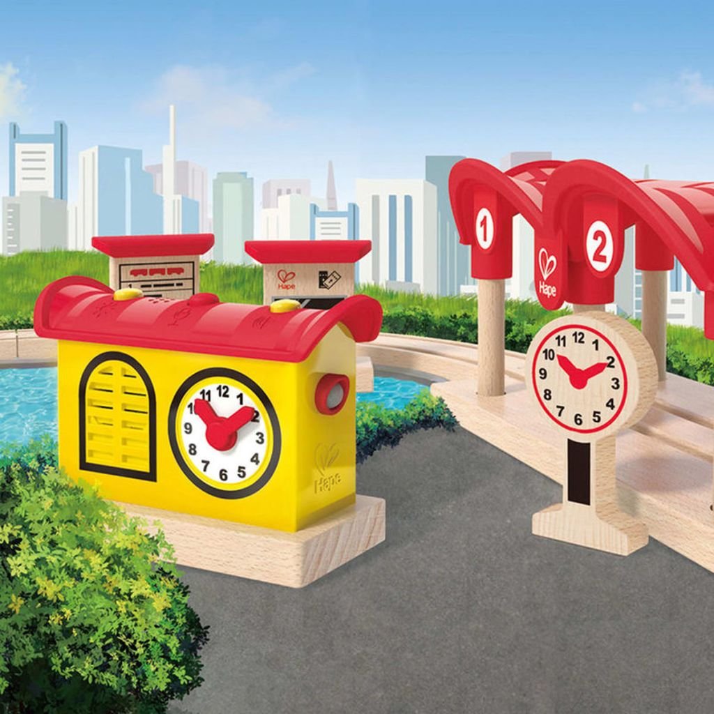 Hape Stazione Treni Registra Ascolta stazione 5 pezzi