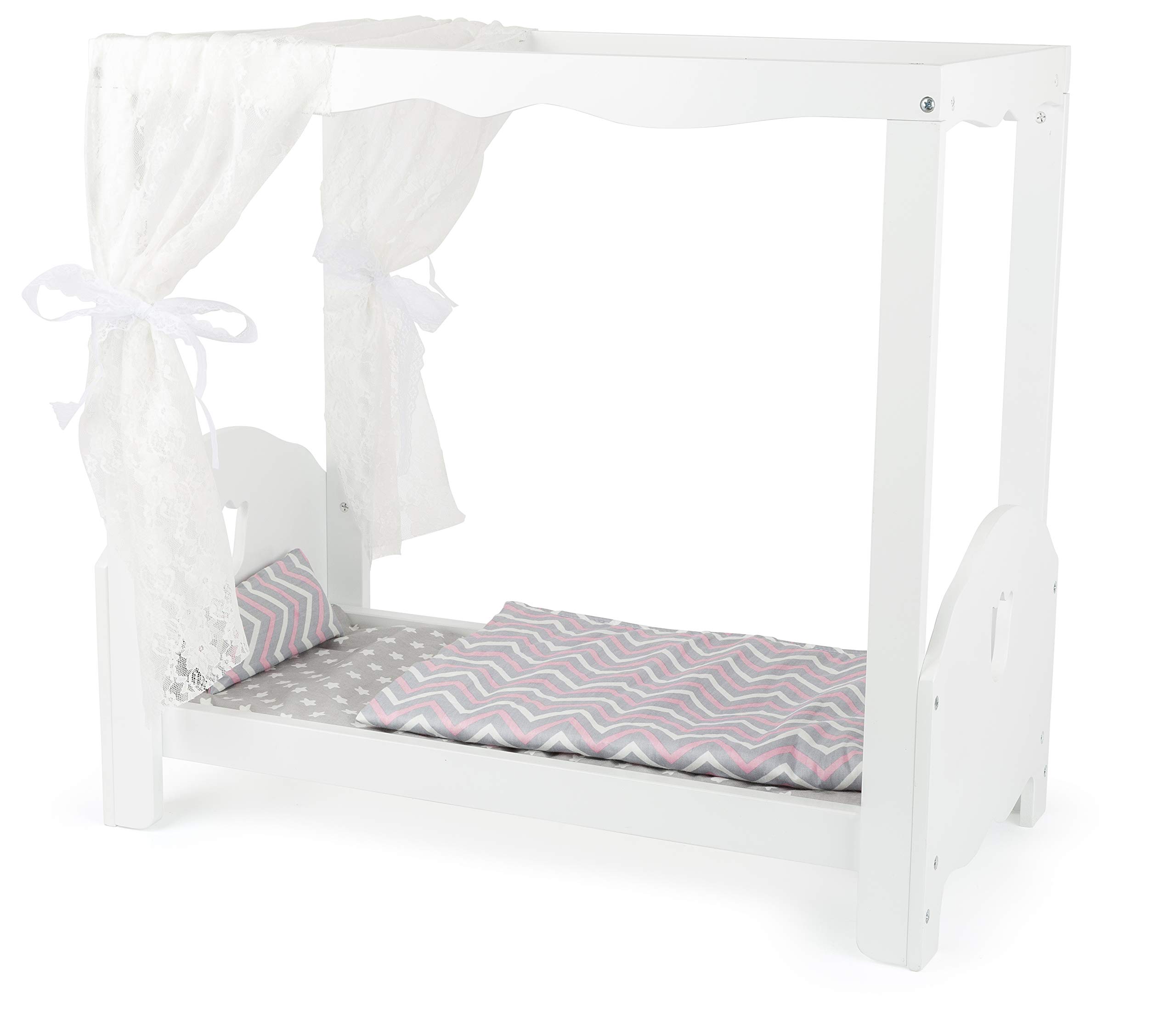 smallfoot 12023 letto a baldacchino per bambole stelle