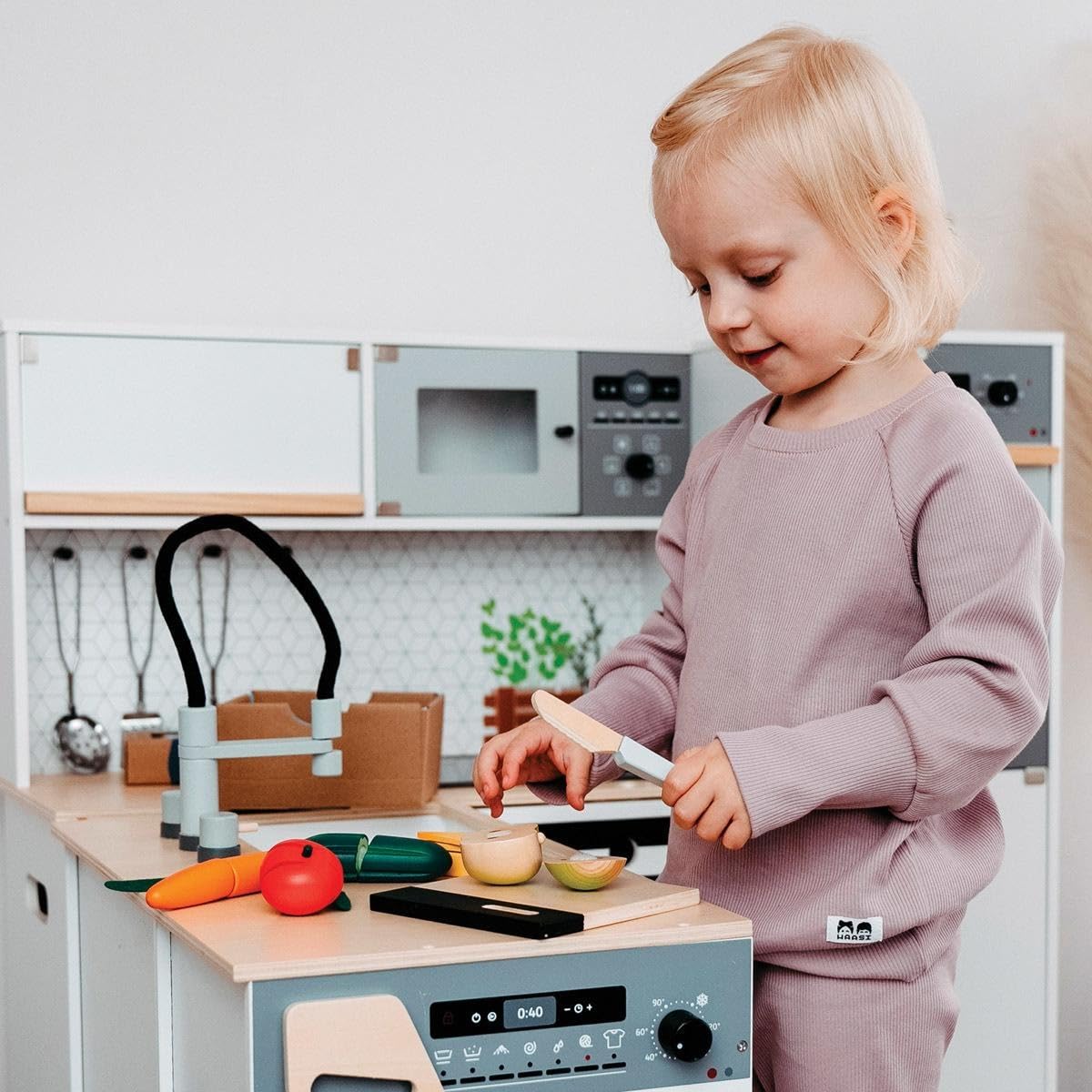 smallfoot 12331 fresh set pranzo da tagliare legno