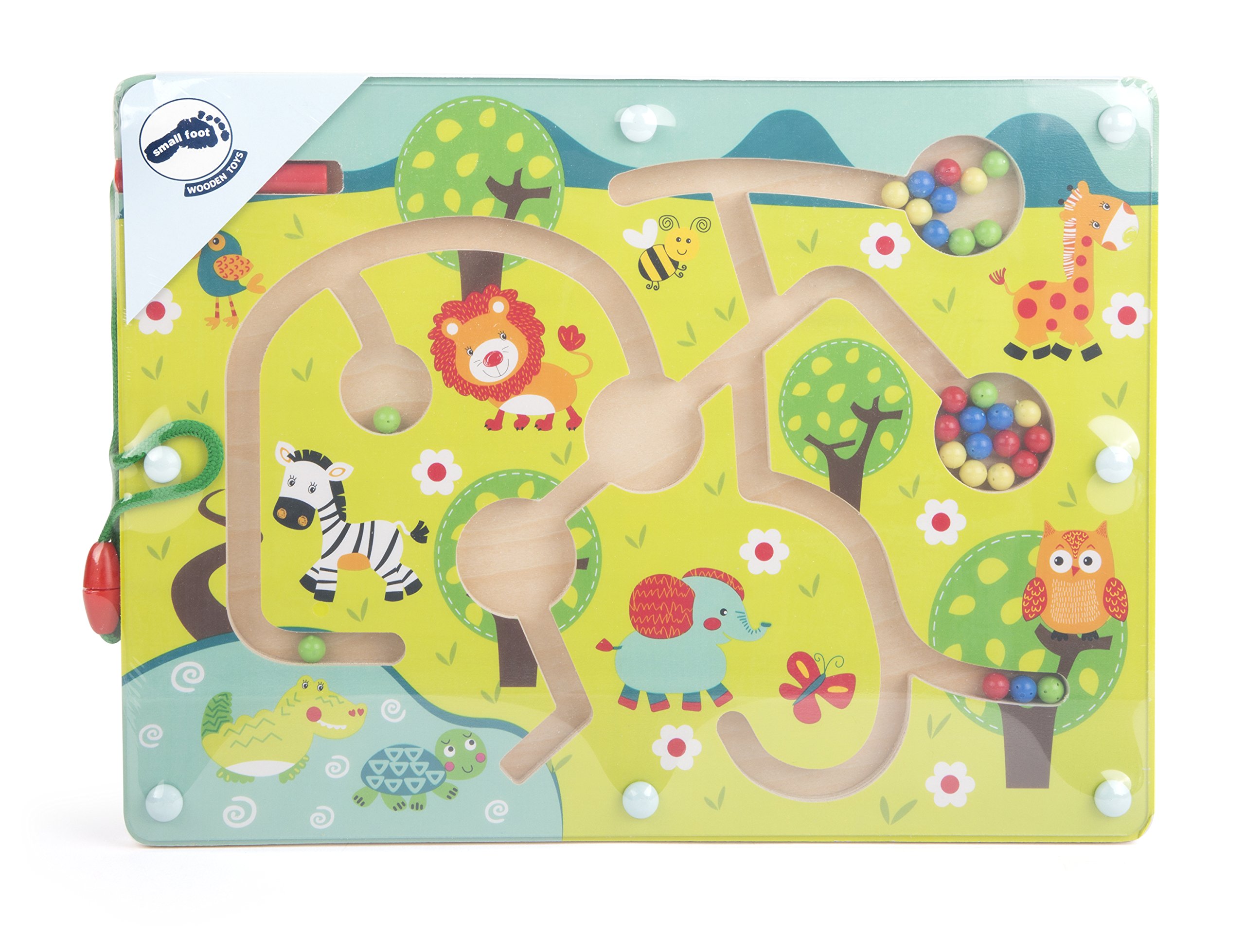 smallfoot Labirinto Magnetico 10729 Animali della Savana gioco legno