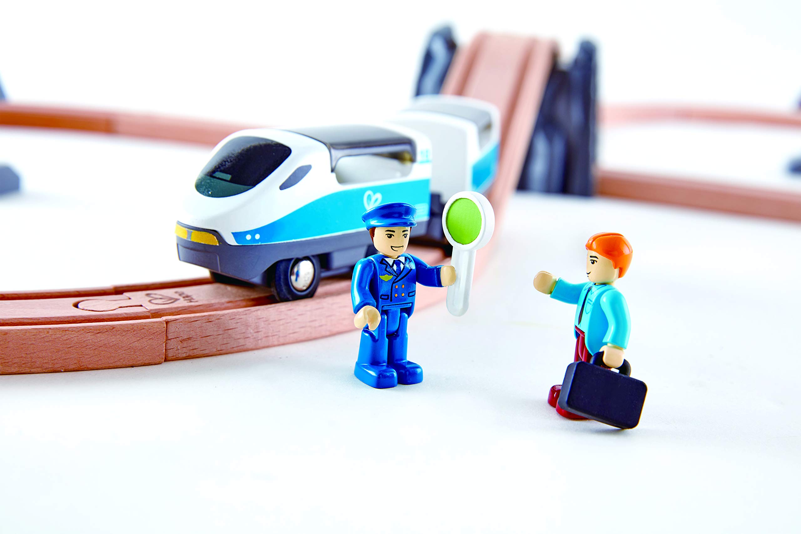 Hape Set Treno Passeggeri trenino legno pista a 8