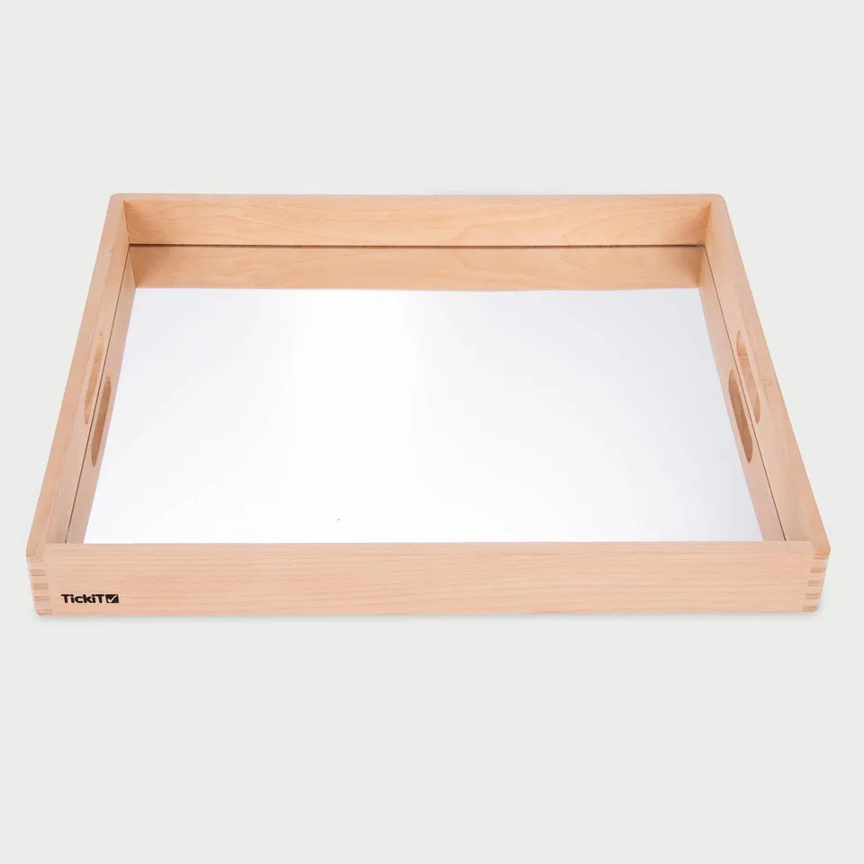 Tickit Wooden Mirror Tray vassoio specchio in legno