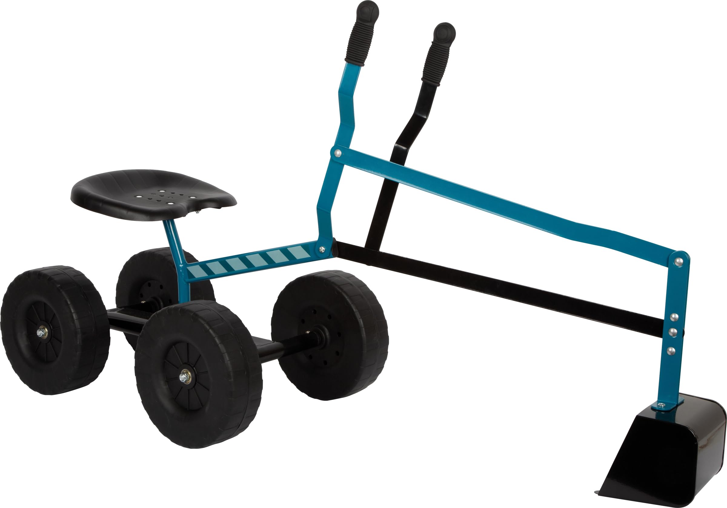 small foot 12798 escavatore cavalcabile blu girevole 360°