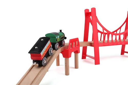 Hape Doppio Ponte Sospeso ponte per trenini legno