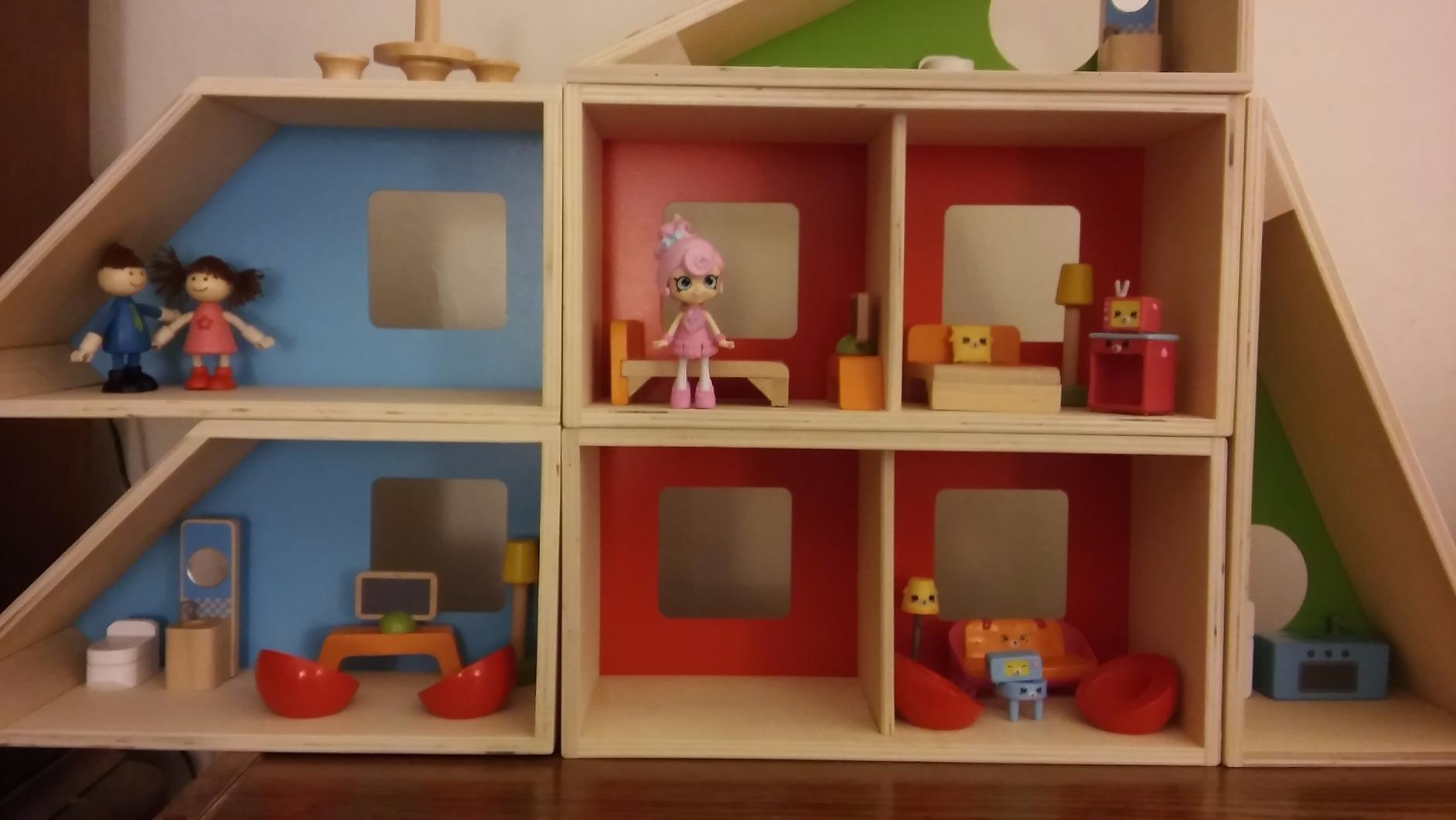 Hape E3404 casa bambole fai da te legno con mobili famiglia