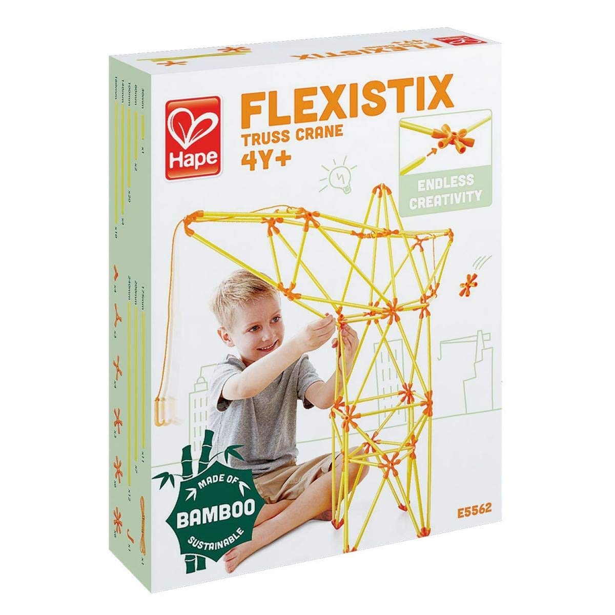 Hape E5565 Kit Creativo costruzioni bambù 10 progetti