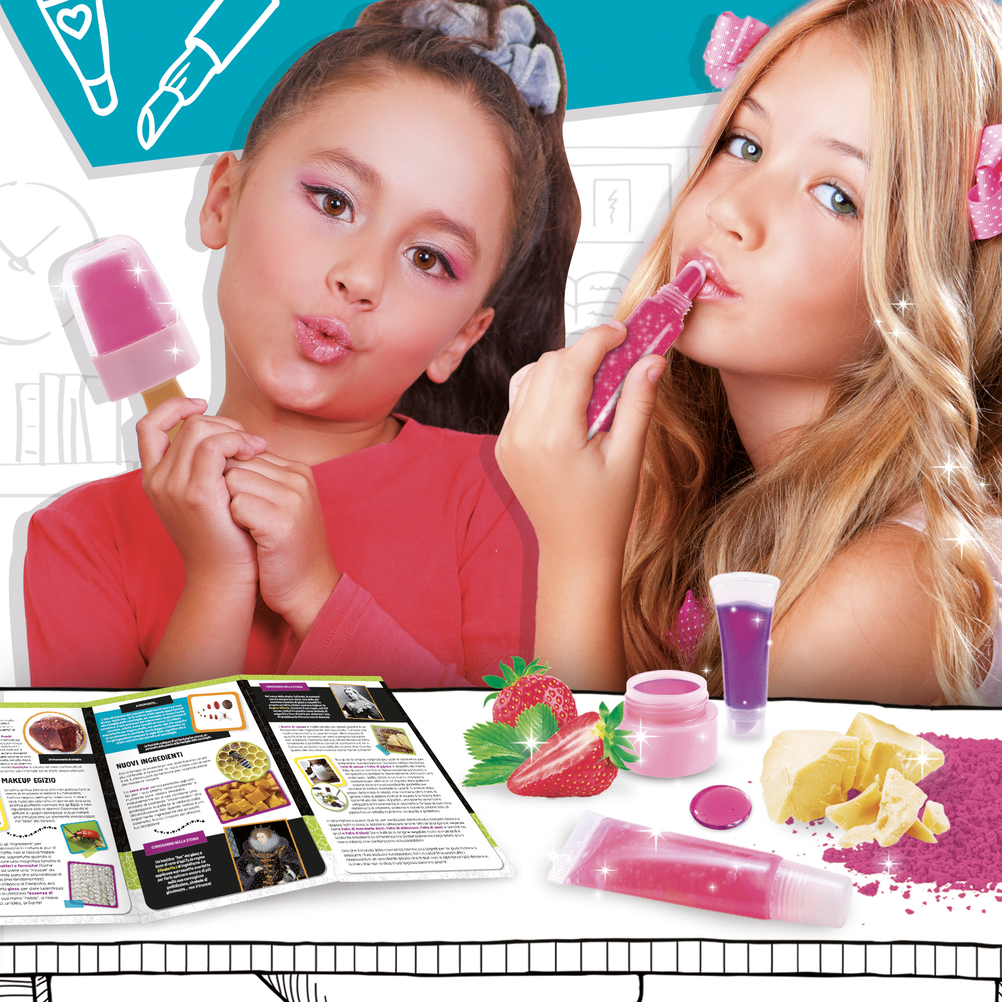 Lisciani I'm a Genius Scienza Pocket Alla Scoperta Cosmetica kit lipgloss