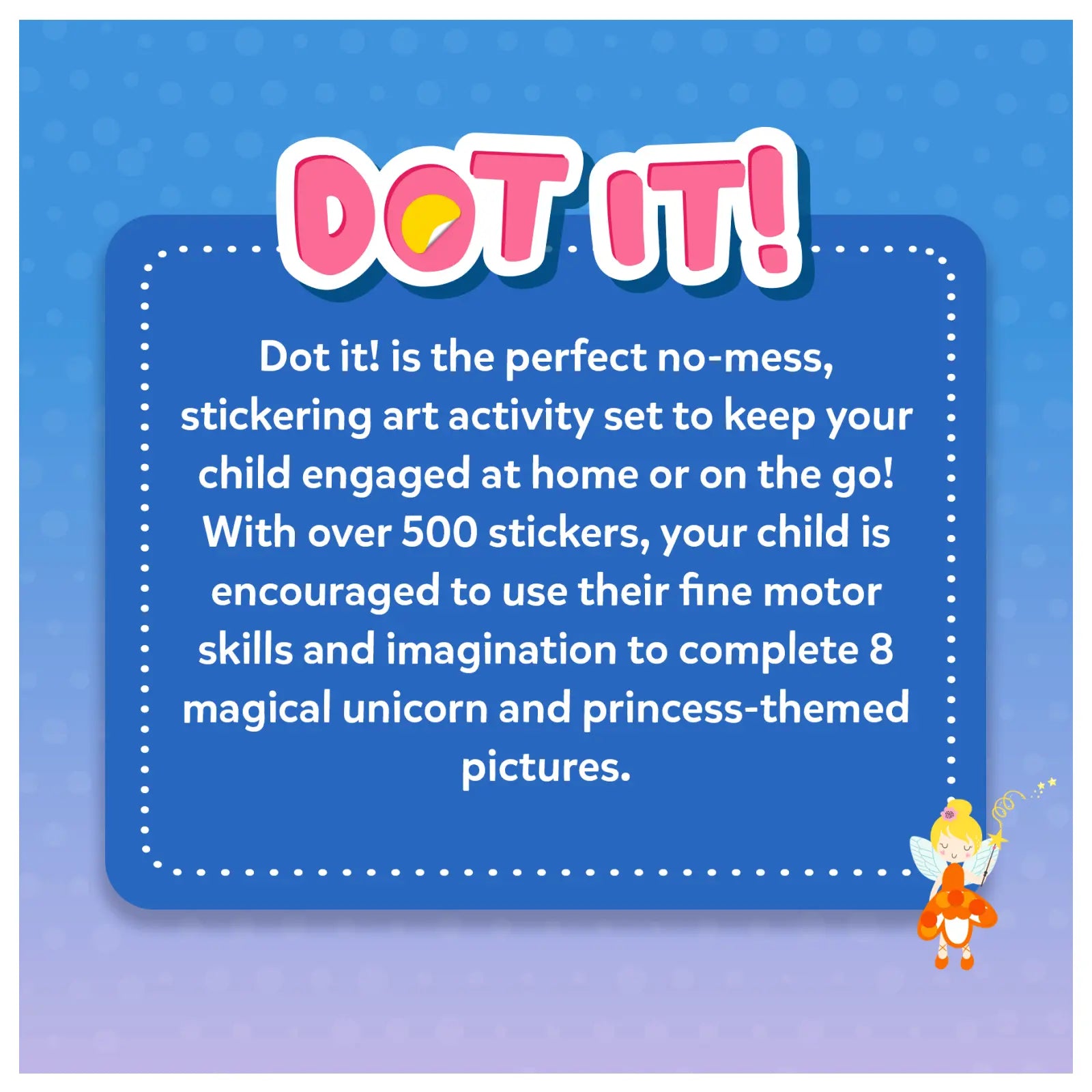 Skillmatics Dot It Unicorn Princess sticker art bimbi