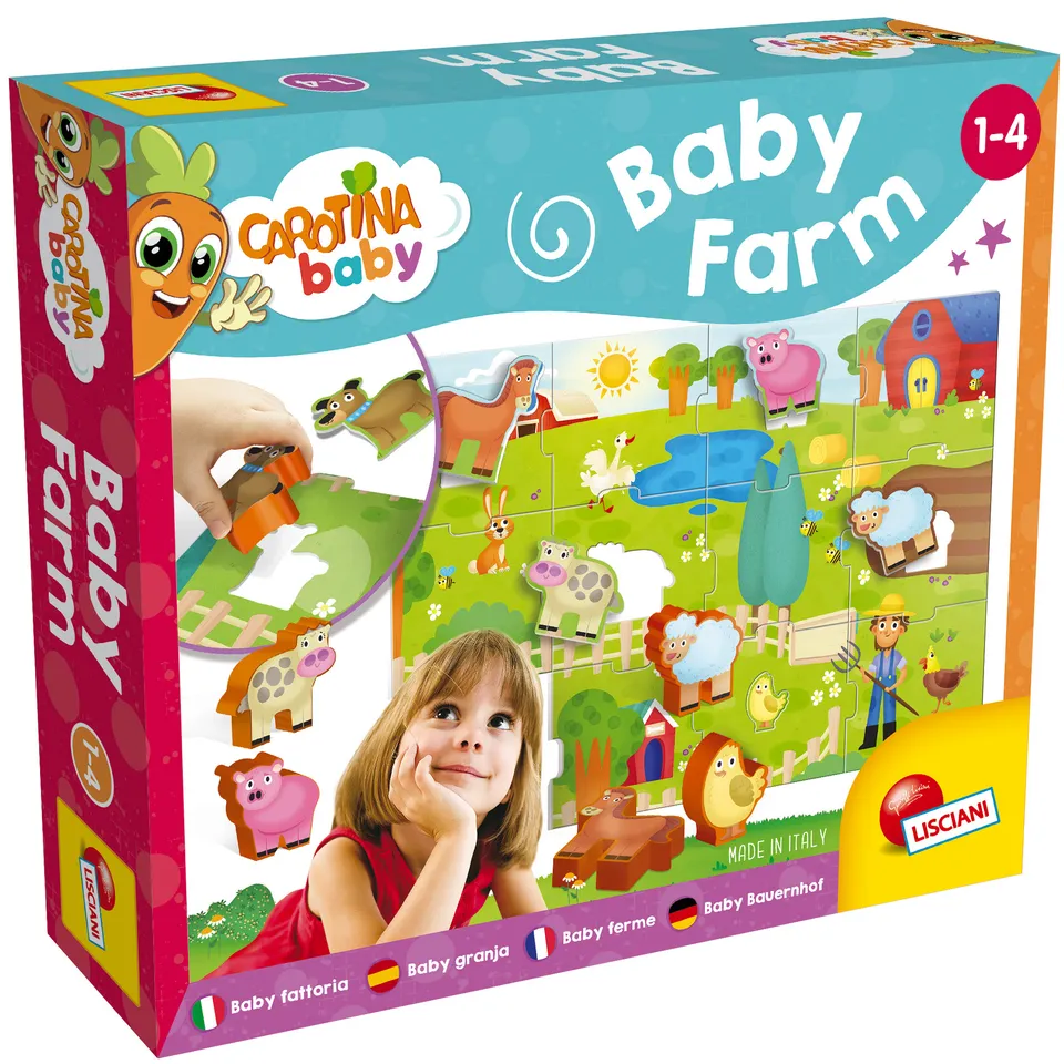 Lisciani Carotina Baby Farm gioco fattoria sagome da 1 anno