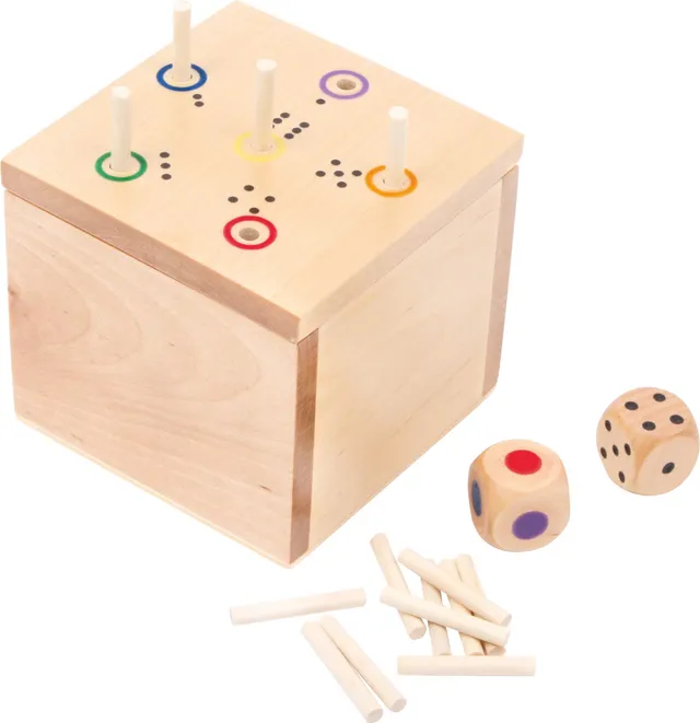 smallfoot 6558 Dado Asso gioco dadi in legno dai 5 anni