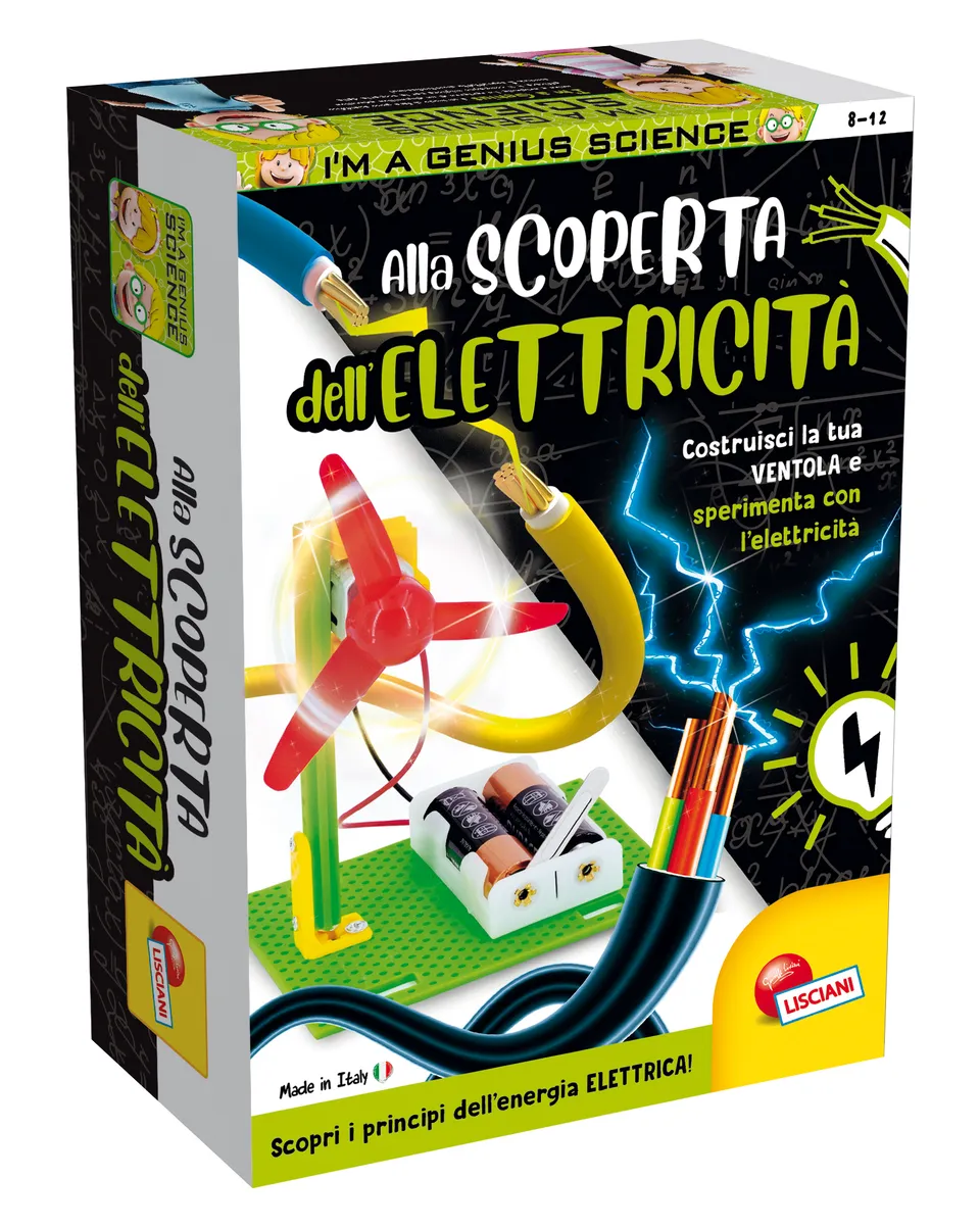 Lisciani I'm Genius Pocket kit elettricità ventolina