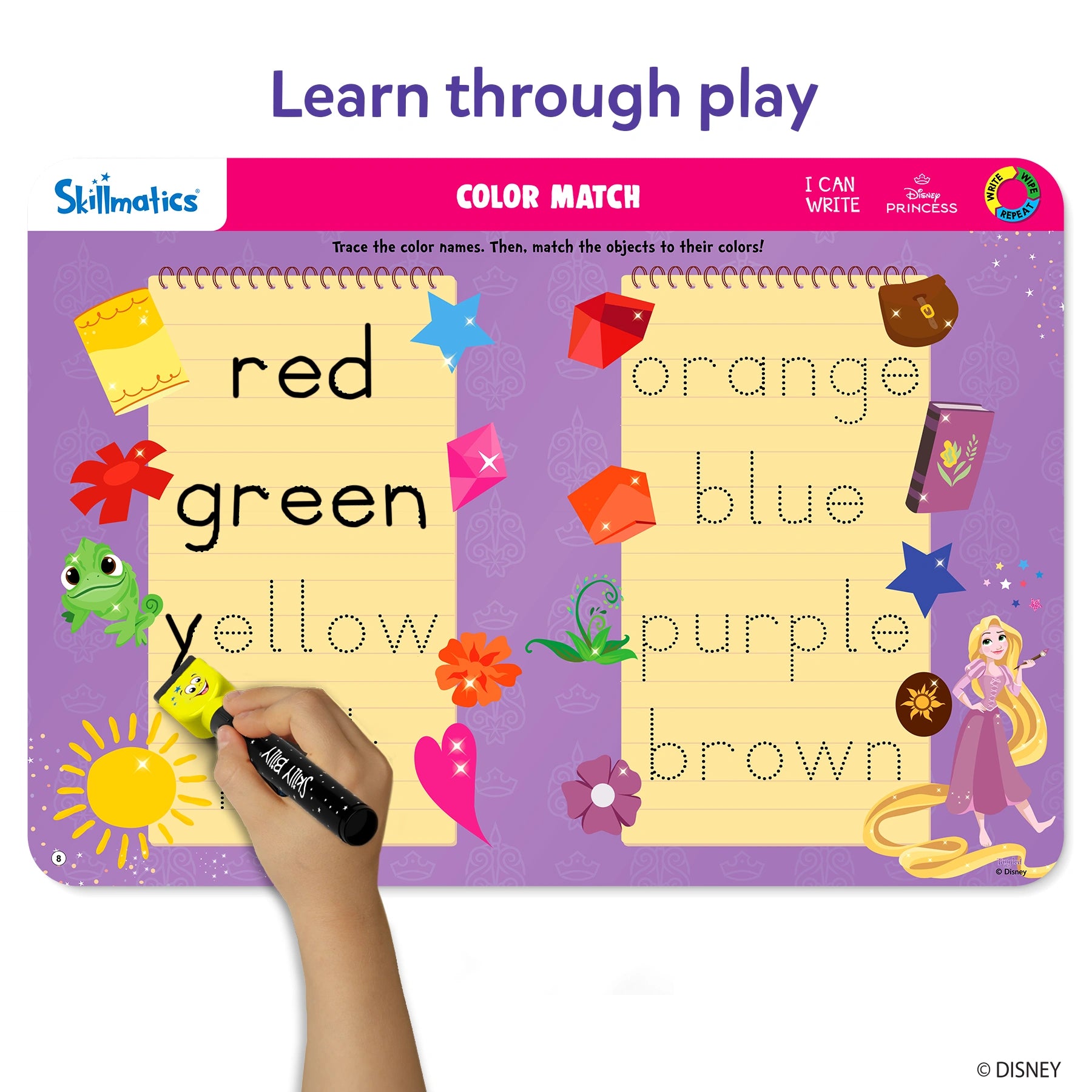 Skillmatics I Can Write Disney Princess schede cancellabili 3-6 anni